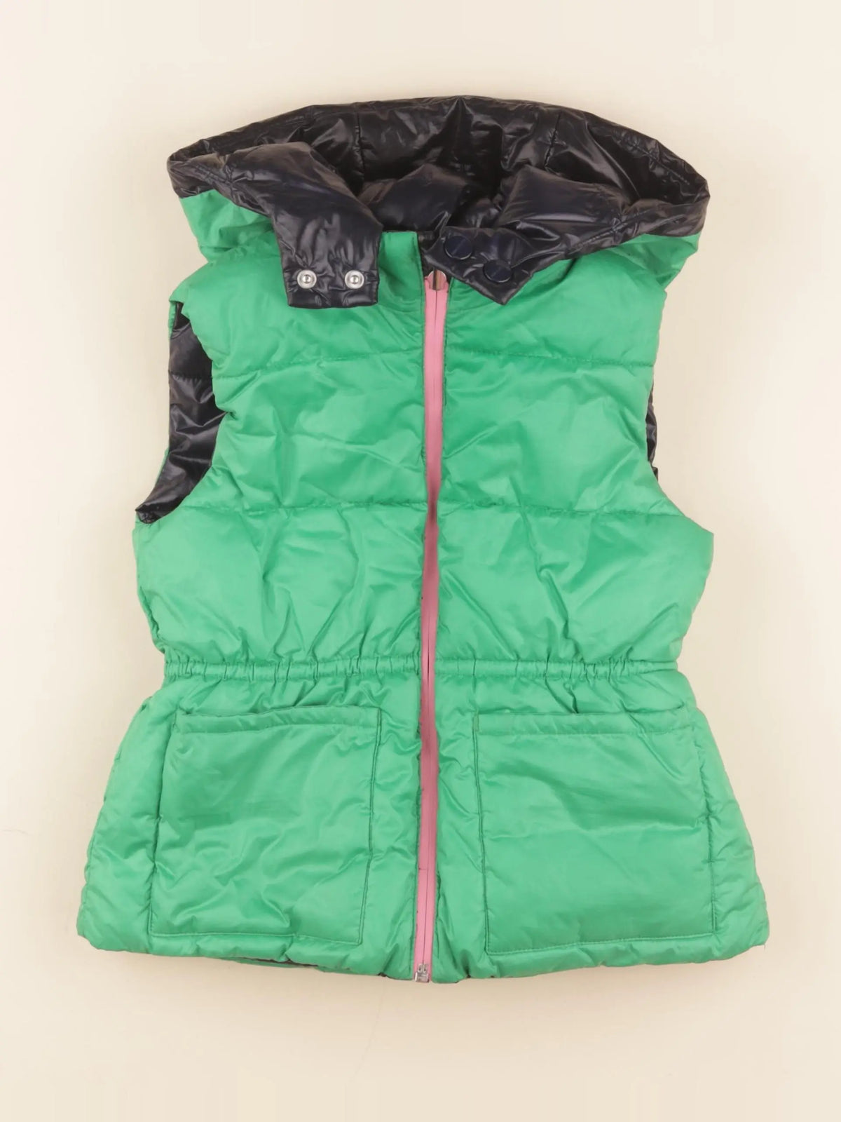Jacadi - doudoune réversible bleu, vert - 6 ans