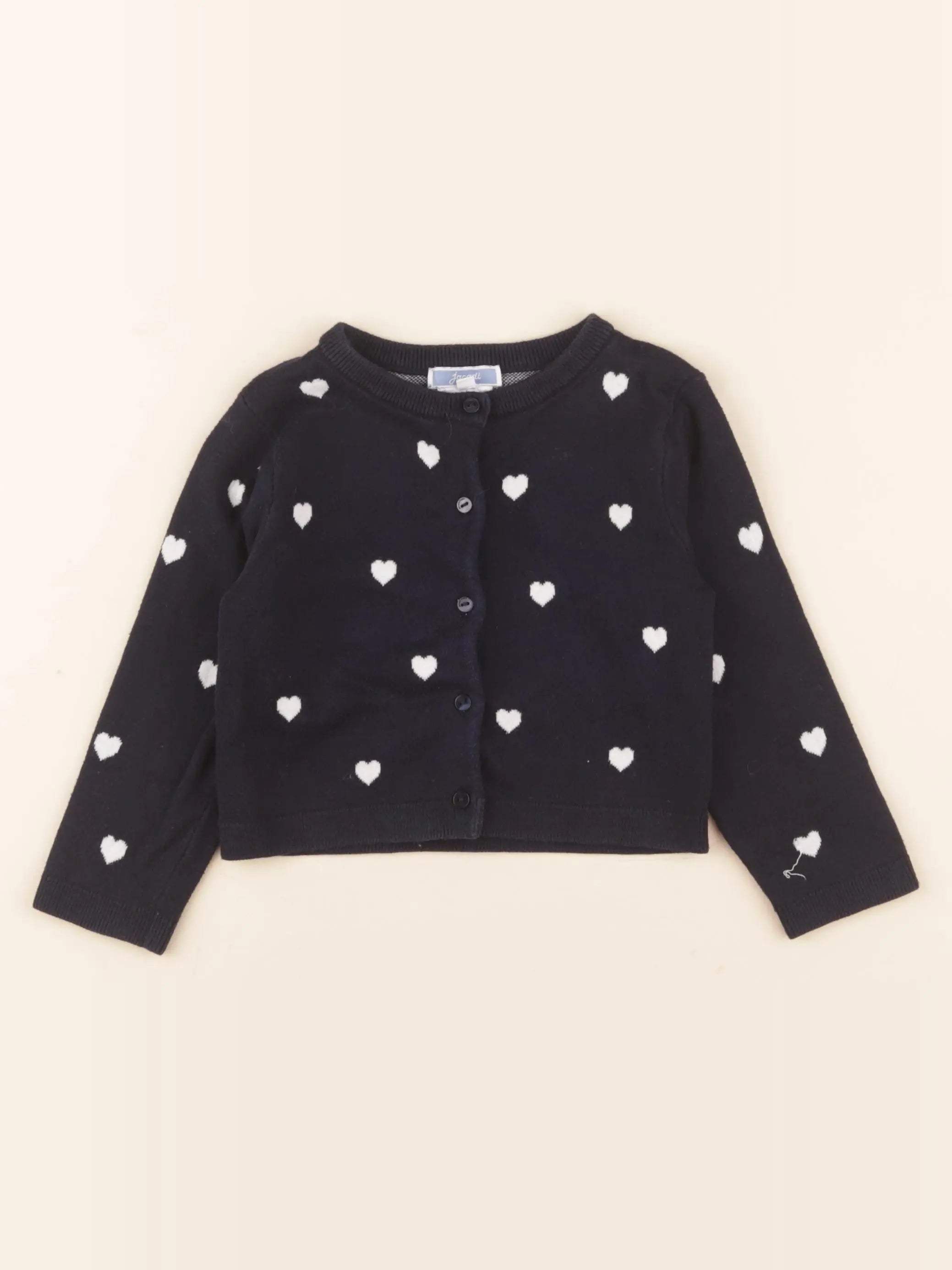 Jacadi - gilet bleu, blanc - 24 mois