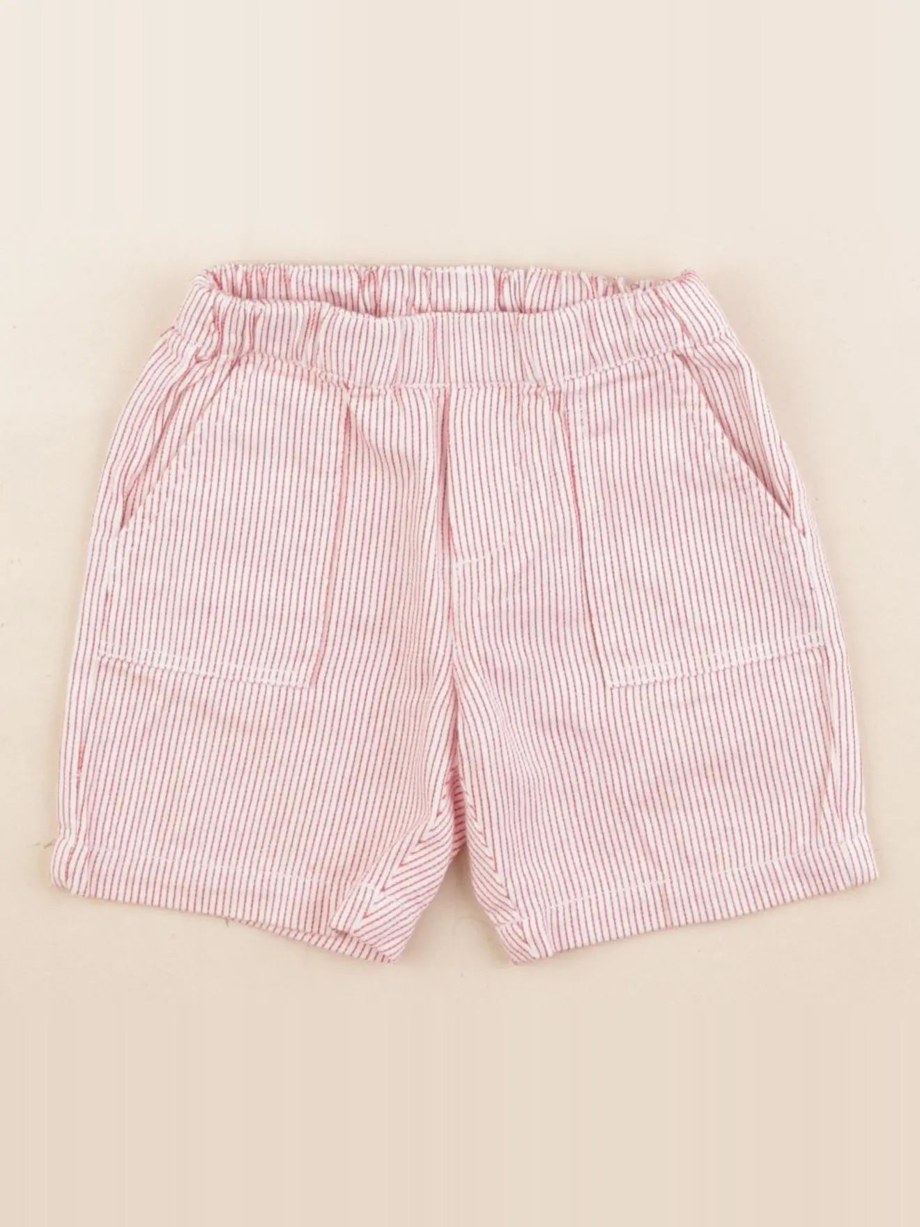 Jacadi - short blanc, rouge - 18 mois