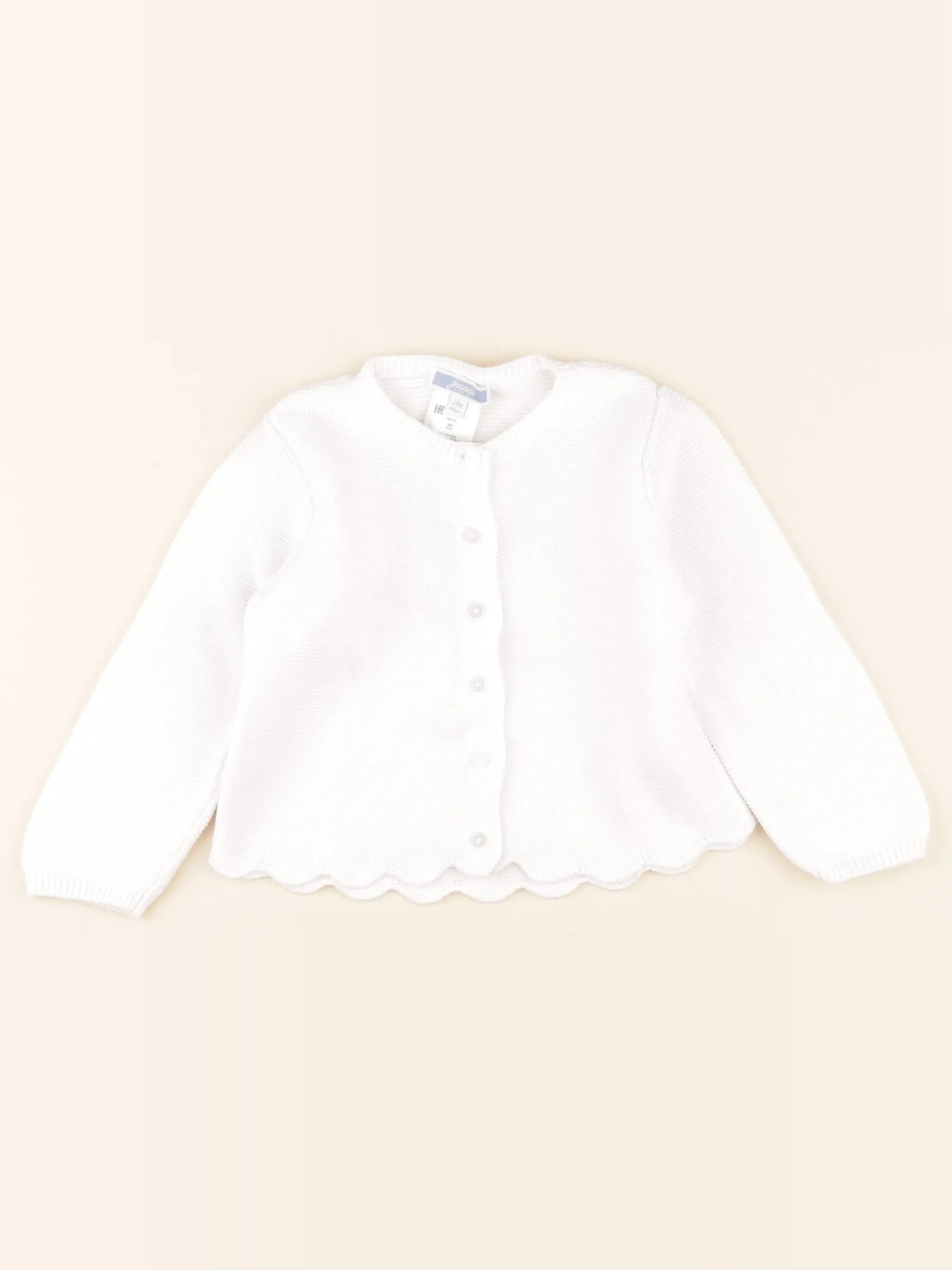 Jacadi - gilet blanc - 2 ans
