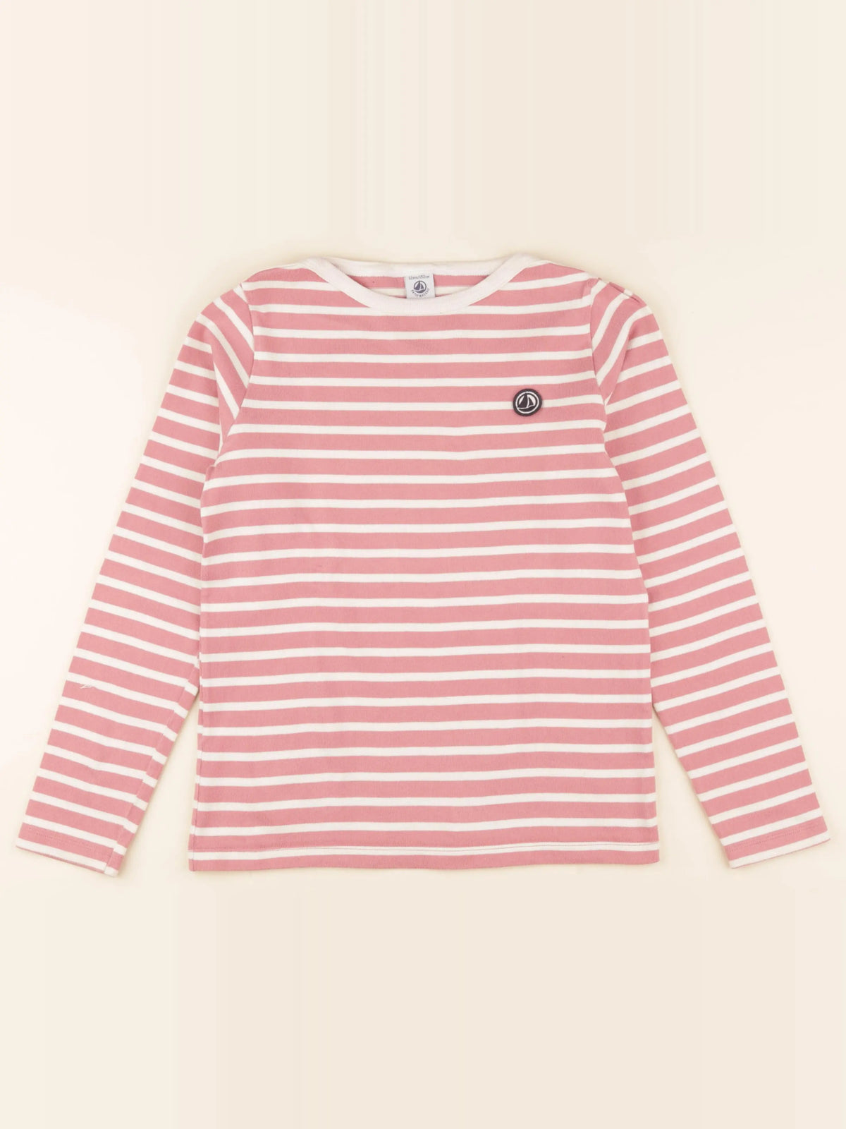Petit Bateau - tee-shirt rose, blanc - 12 ans
