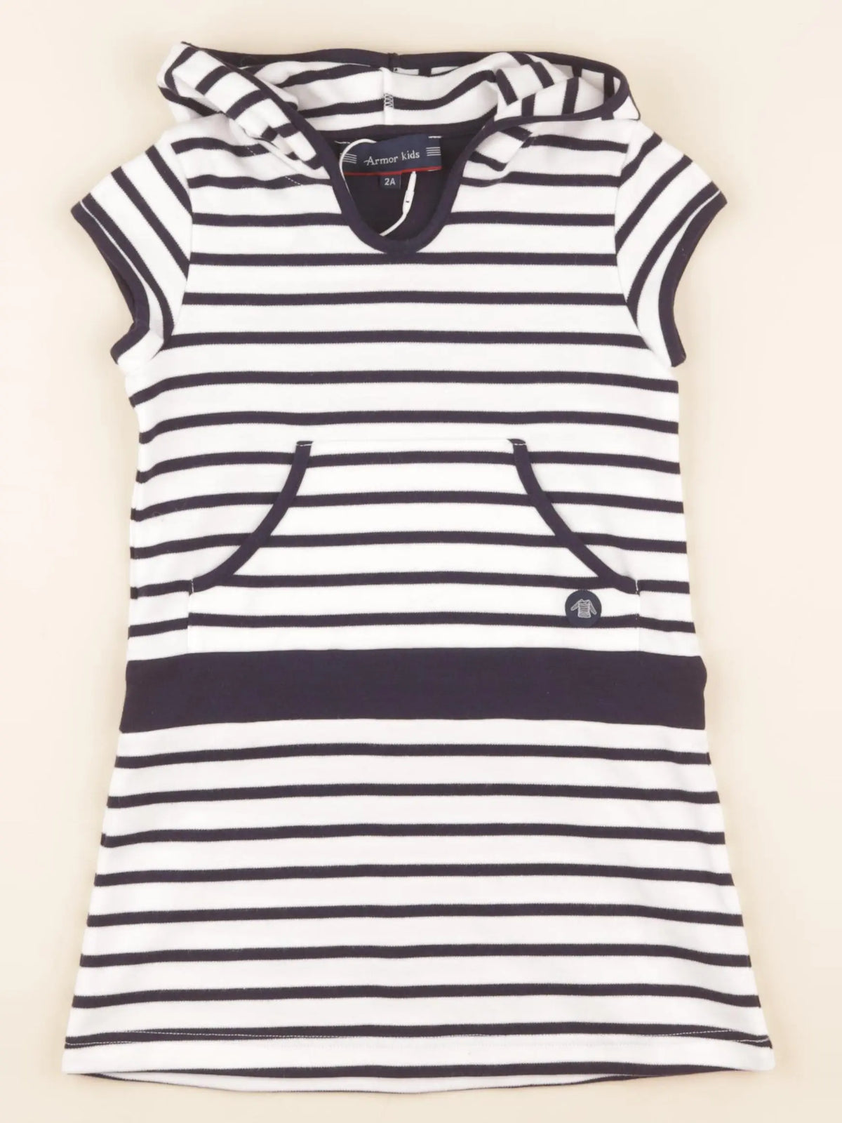 Armor Lux - robe bleu, blanc - 2 ans