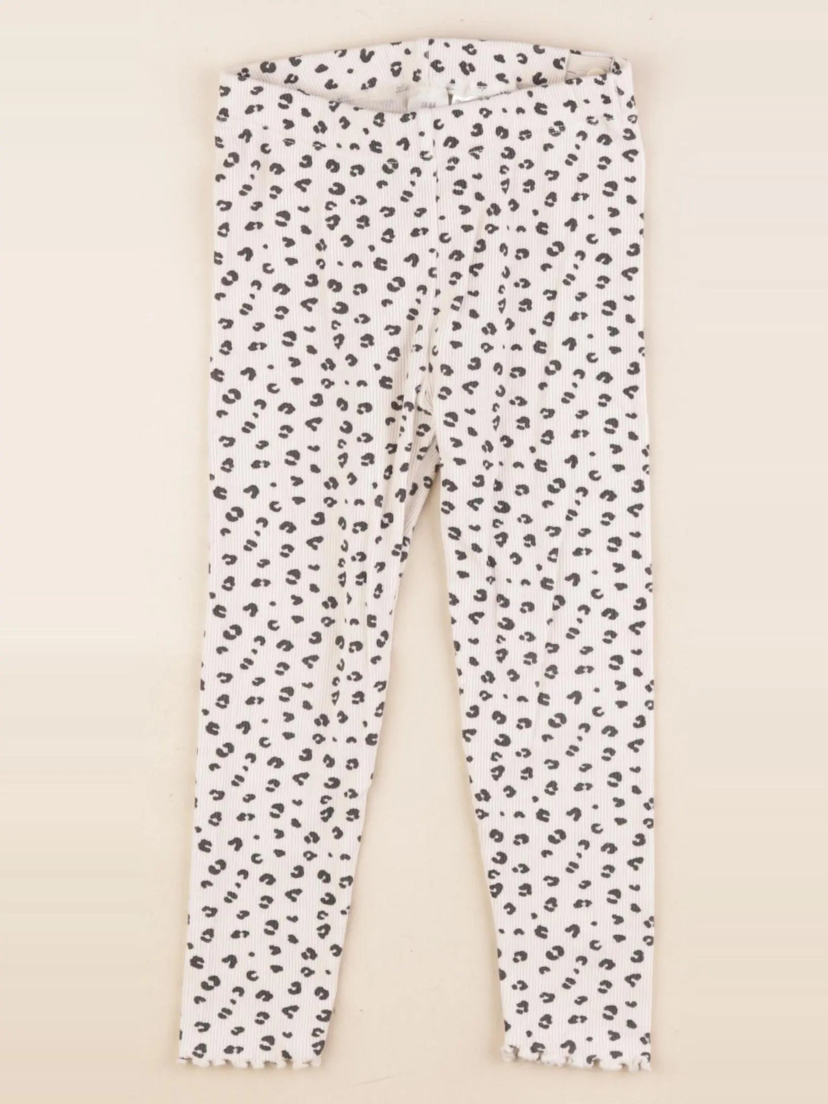 H&M - legging beige, noir - 2/3 ans