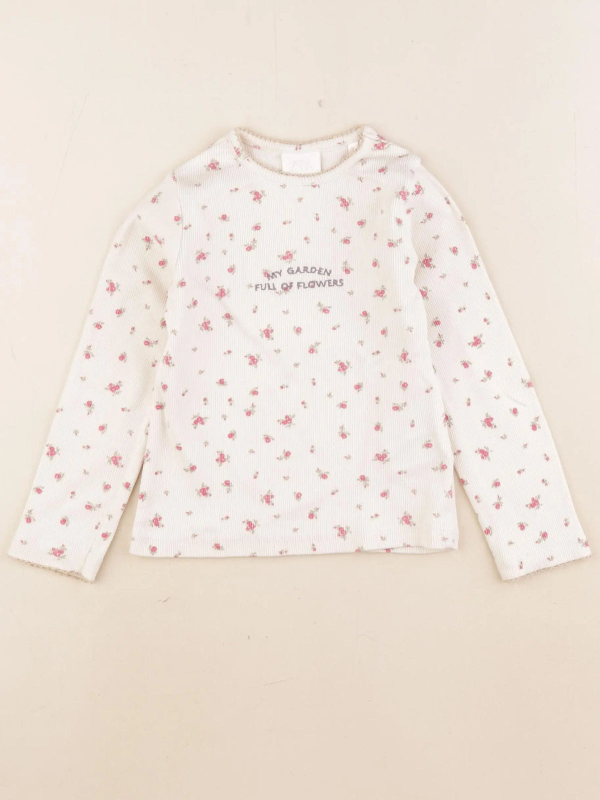 Zara - tee-shirt beige - 3 ans