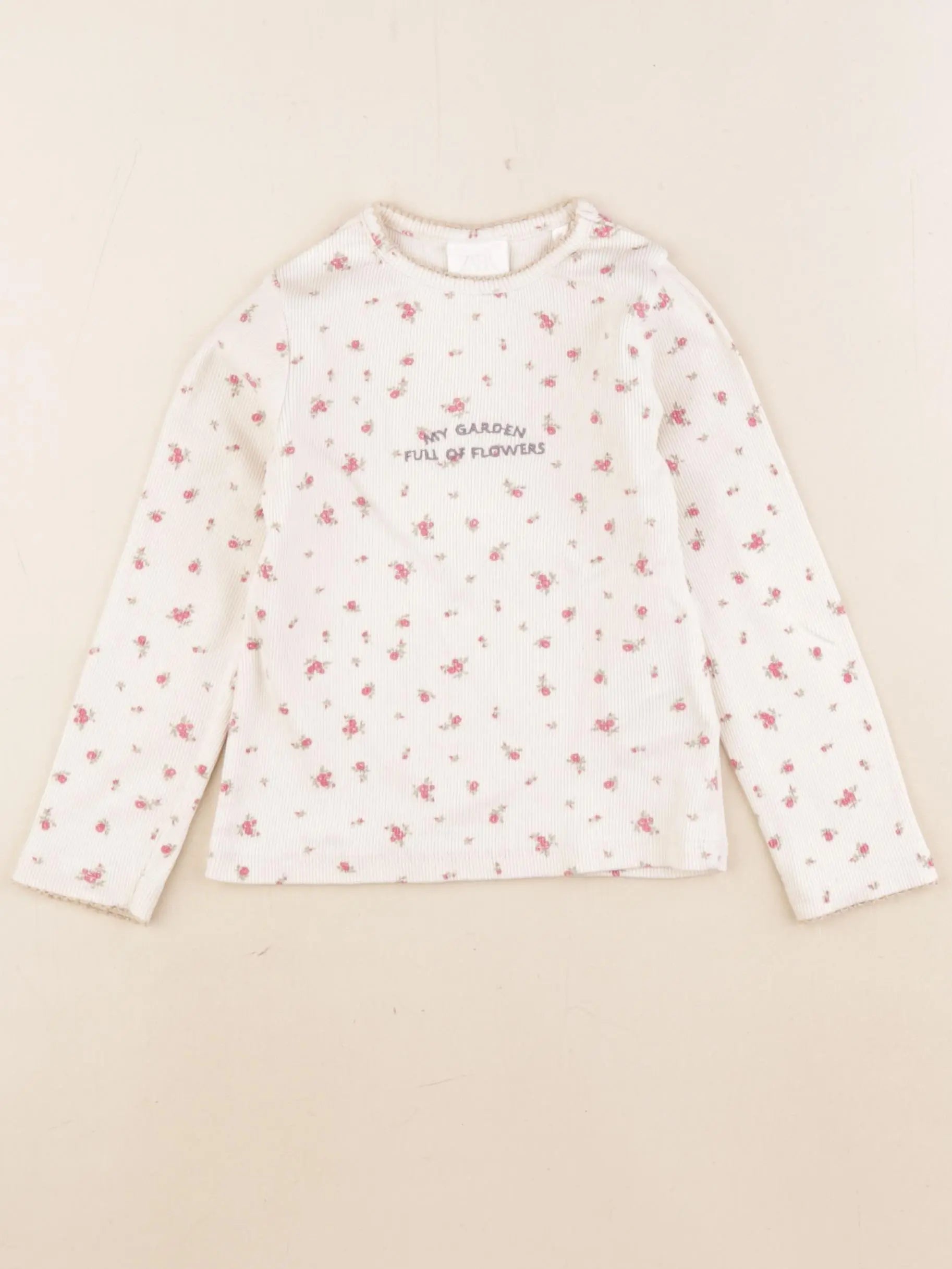 Zara - tee-shirt beige - 3 ans