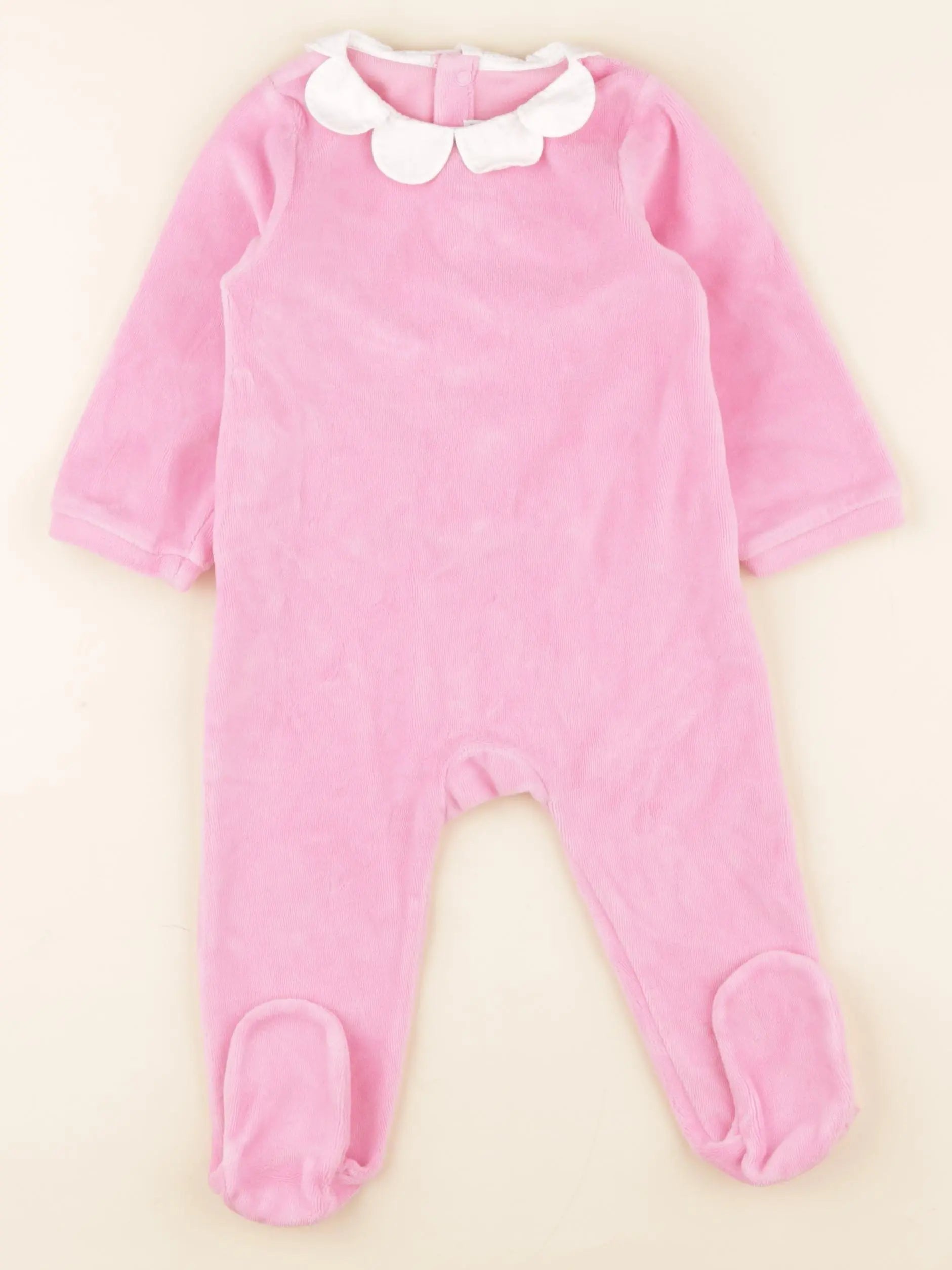 Jacadi - pyjama velours rose - 12 mois