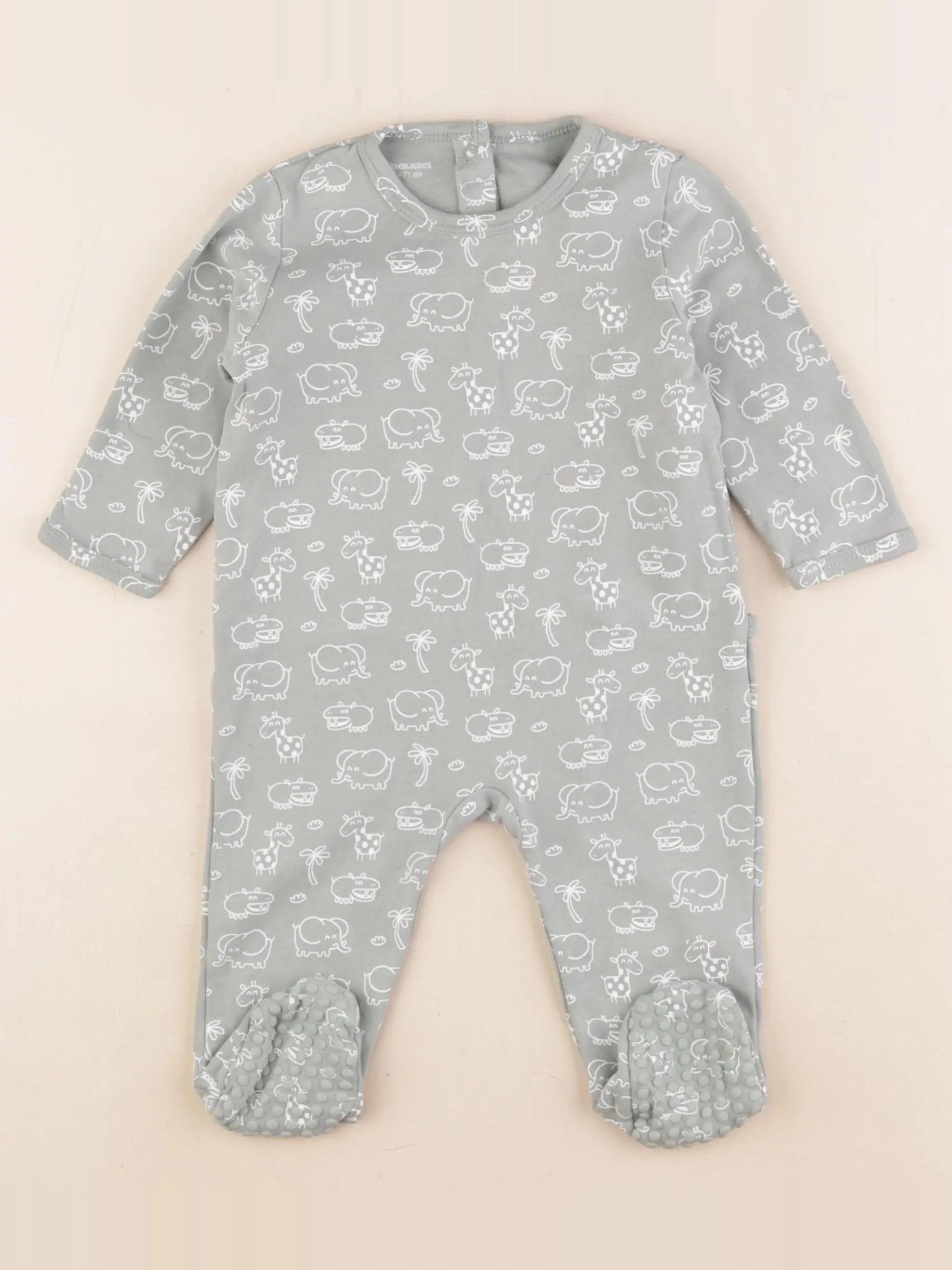 Vertbaudet - pyjama coton vert - 9 mois