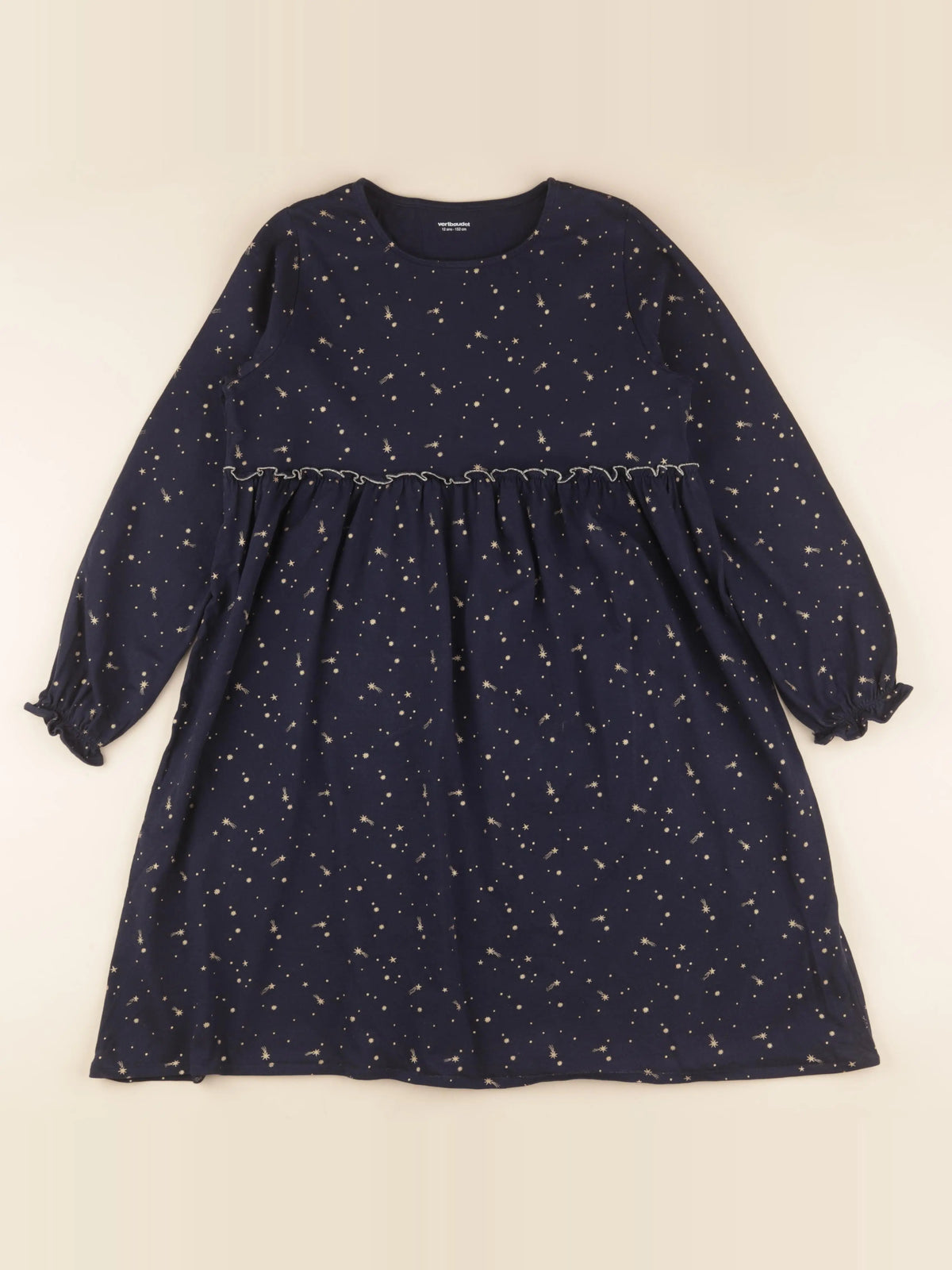 Vertbaudet - robe bleu, or - 12 ans