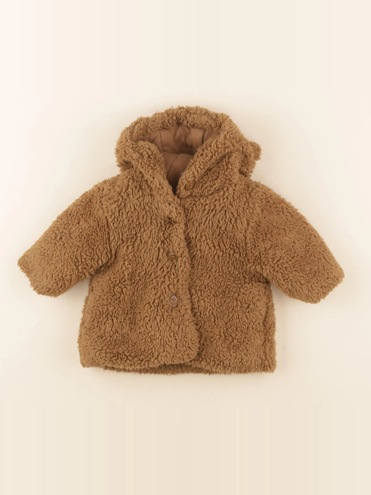 Petit Bateau - veste doublé marron - 3 mois