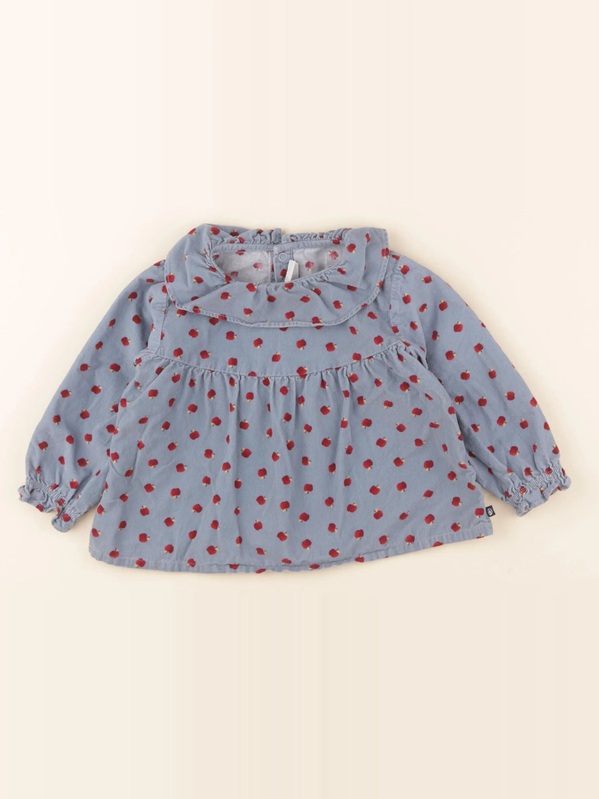 Petit Bateau - blouse bleu - 24 mois