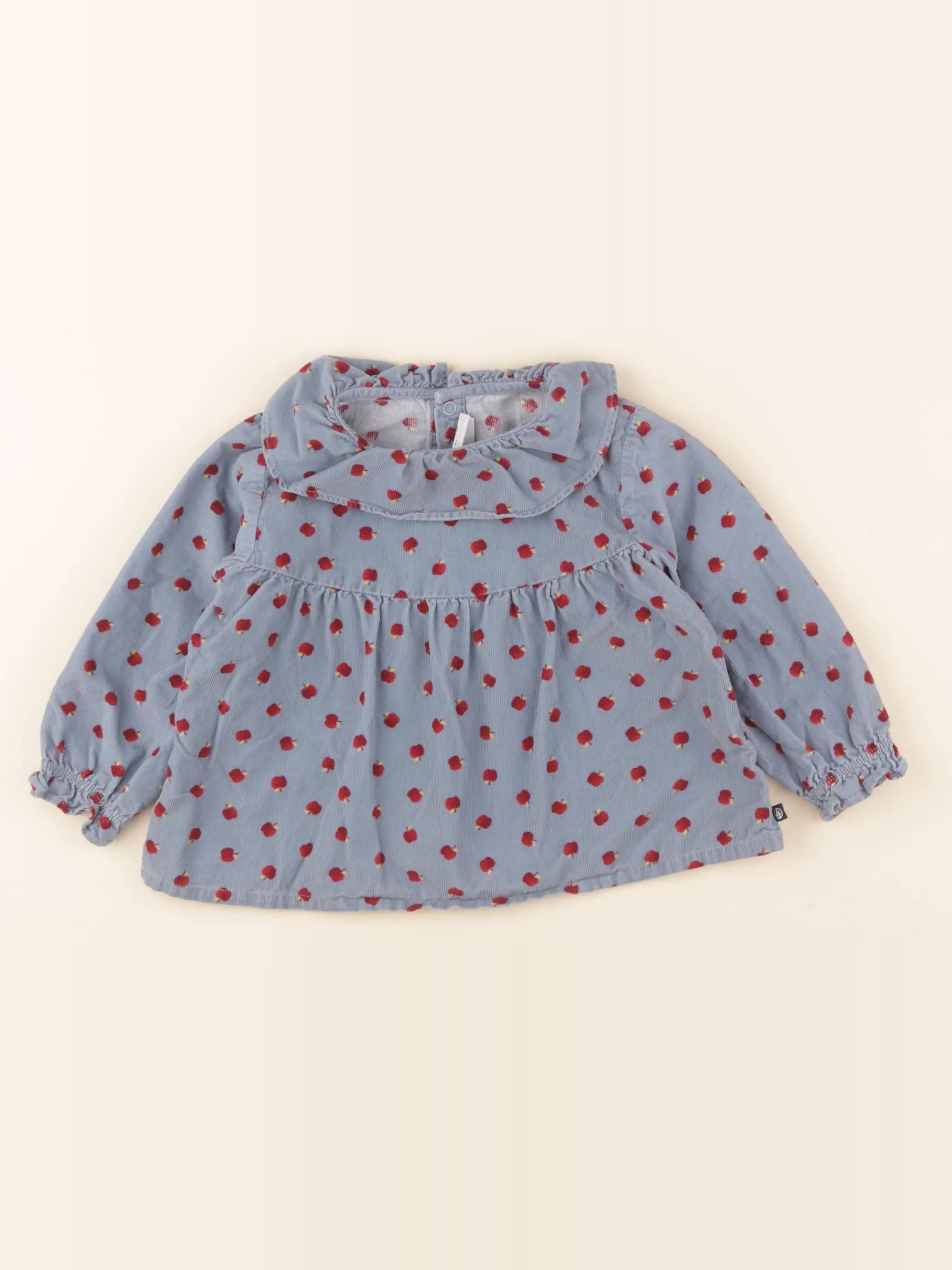 Petit Bateau - blouse bleu - 24 mois