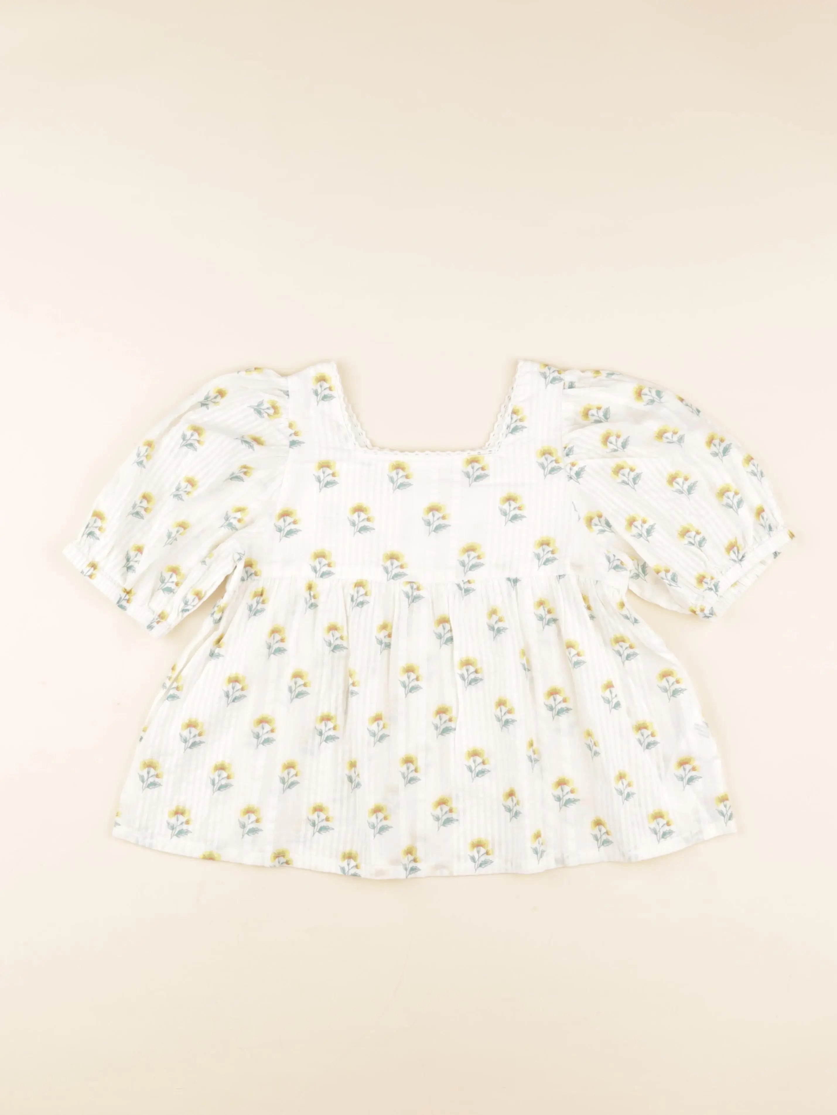 Cyrillus - blouse beige, jaune - 8 ans
