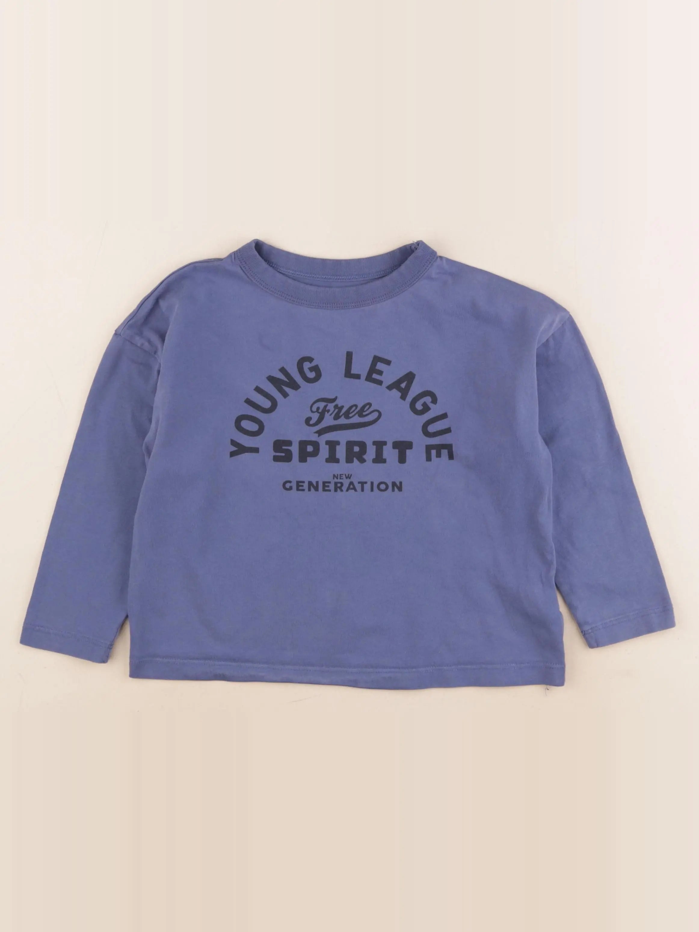 Monoprix - tee-shirt bleu - 4 ans