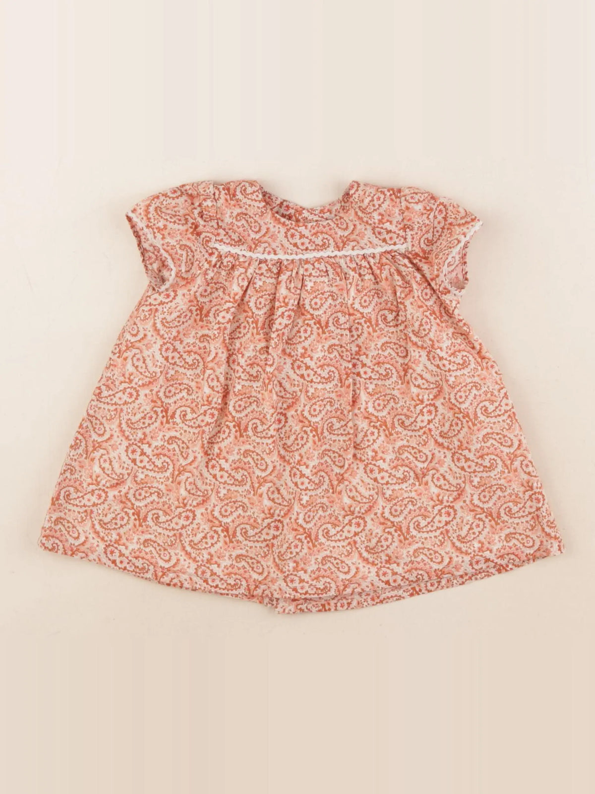 Boutchou - robe orange - 3 mois