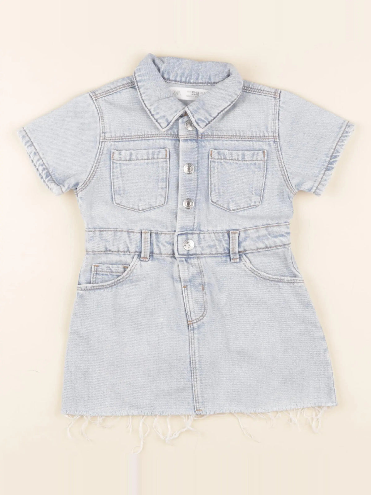 Zara - robe bleu - 12/18 mois