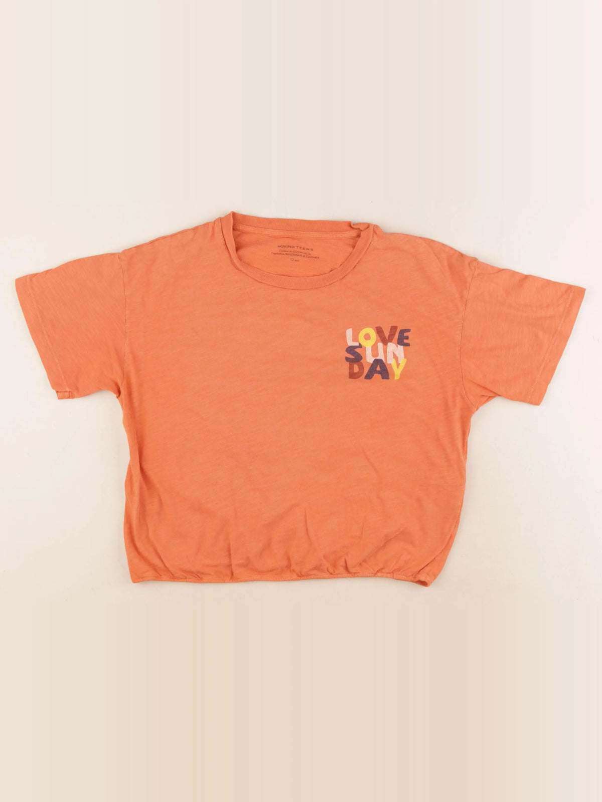 Monoprix - tee-shirt orange - 12 ans