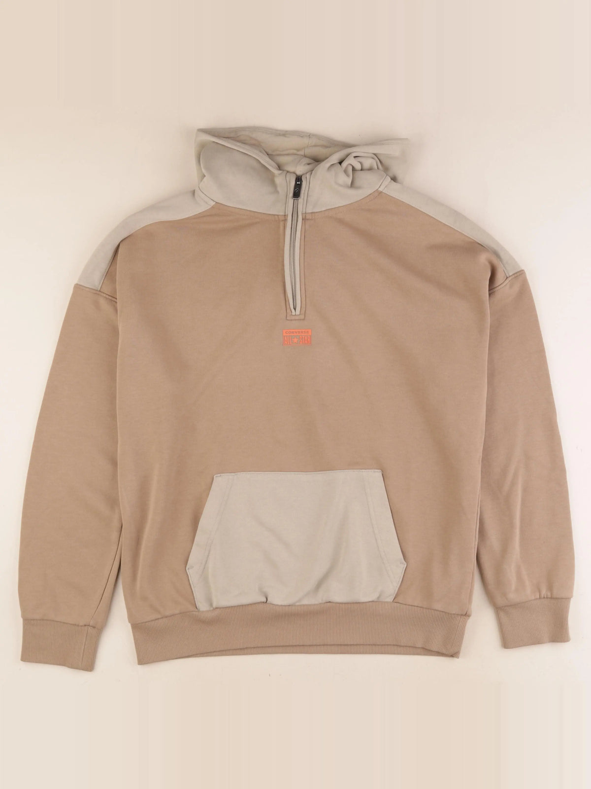 Converse - sweat beige, marron - 13/14 ans