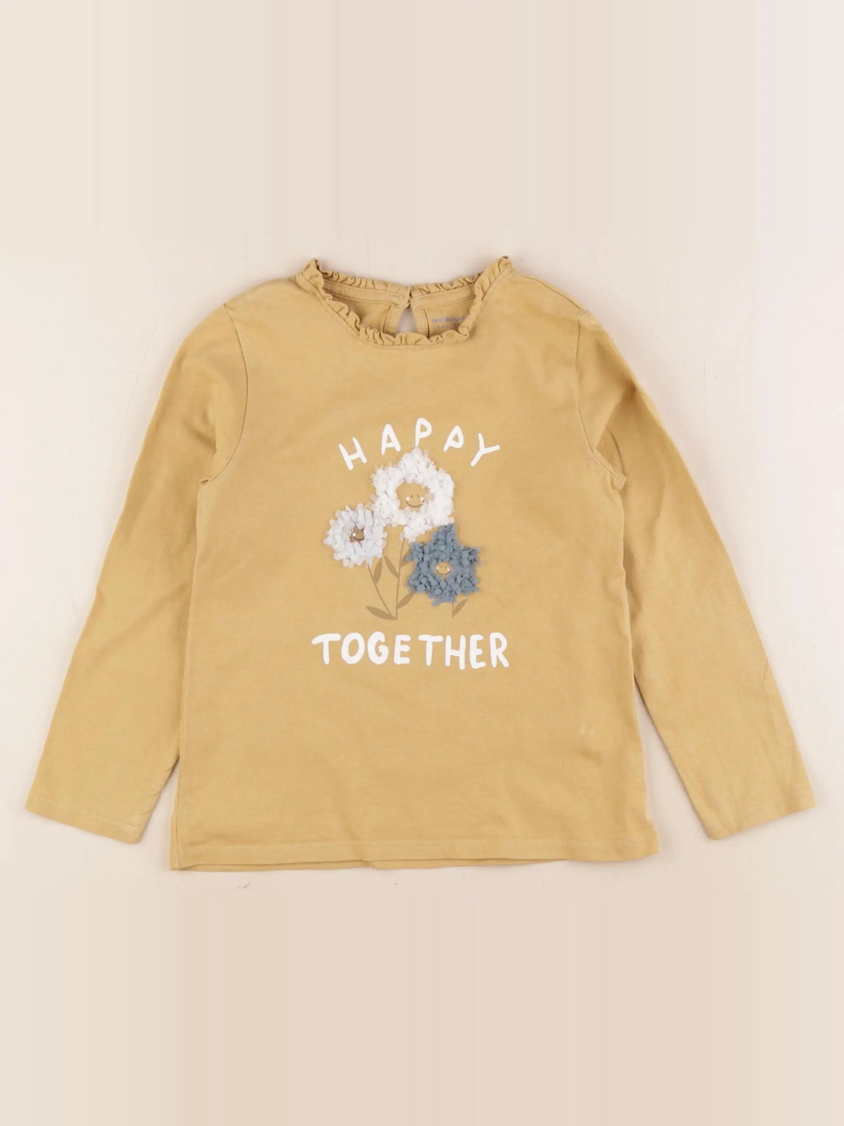 Vertbaudet - tee-shirt jaune - 6 ans