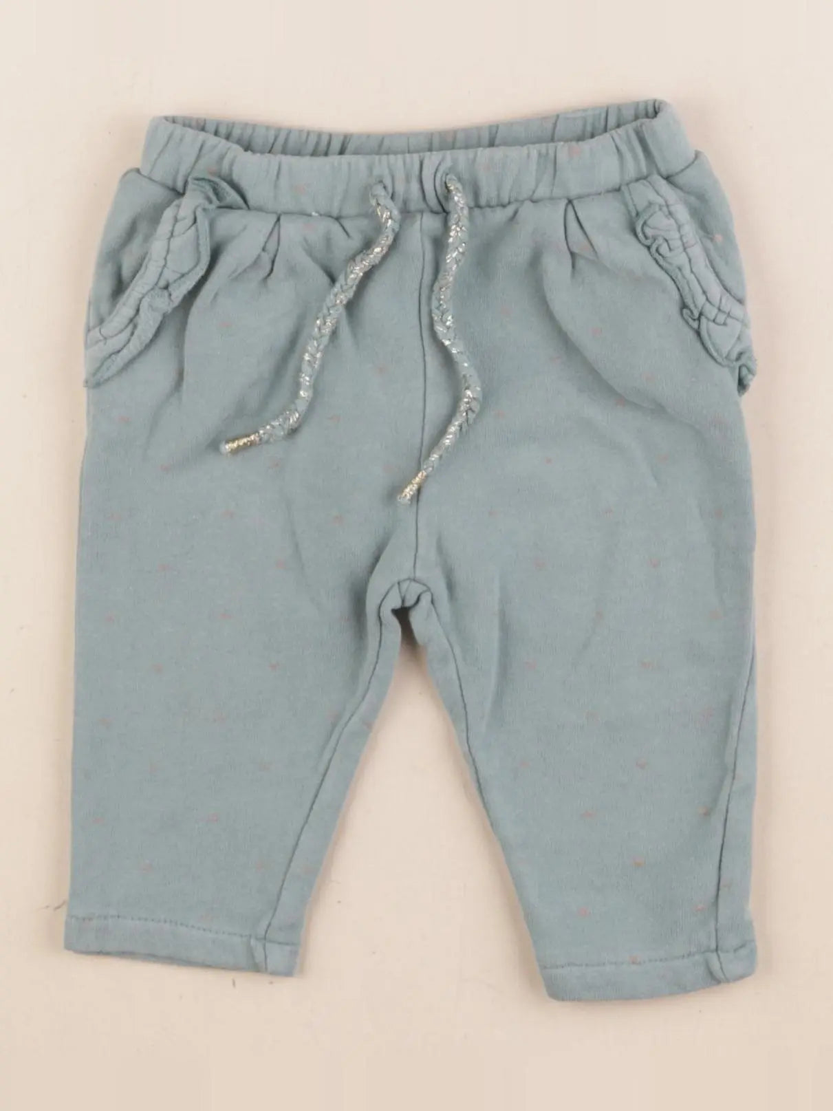 Vertbaudet - pantalon vert - 9 mois