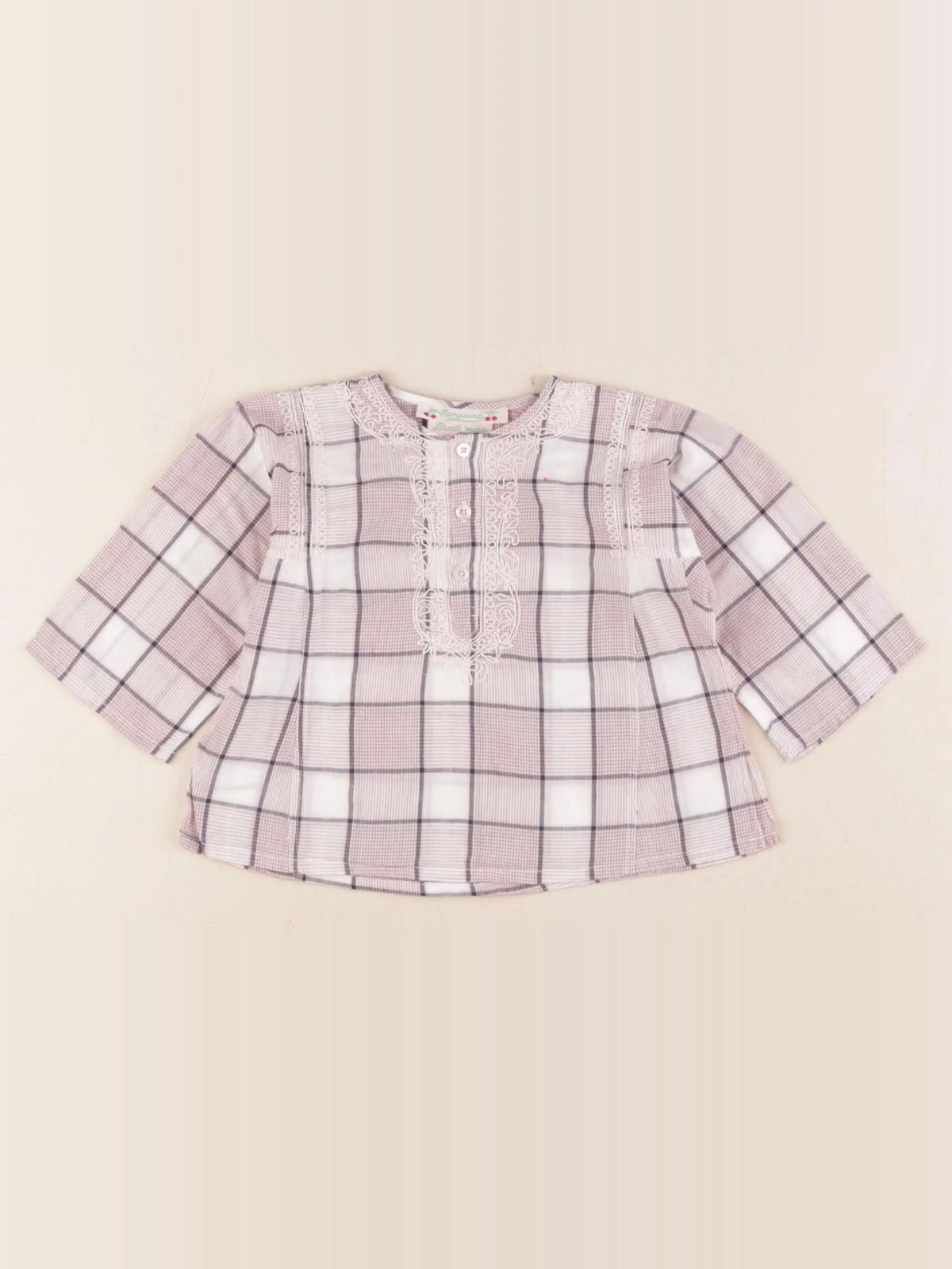 Bonpoint - blouse rose - 12 mois