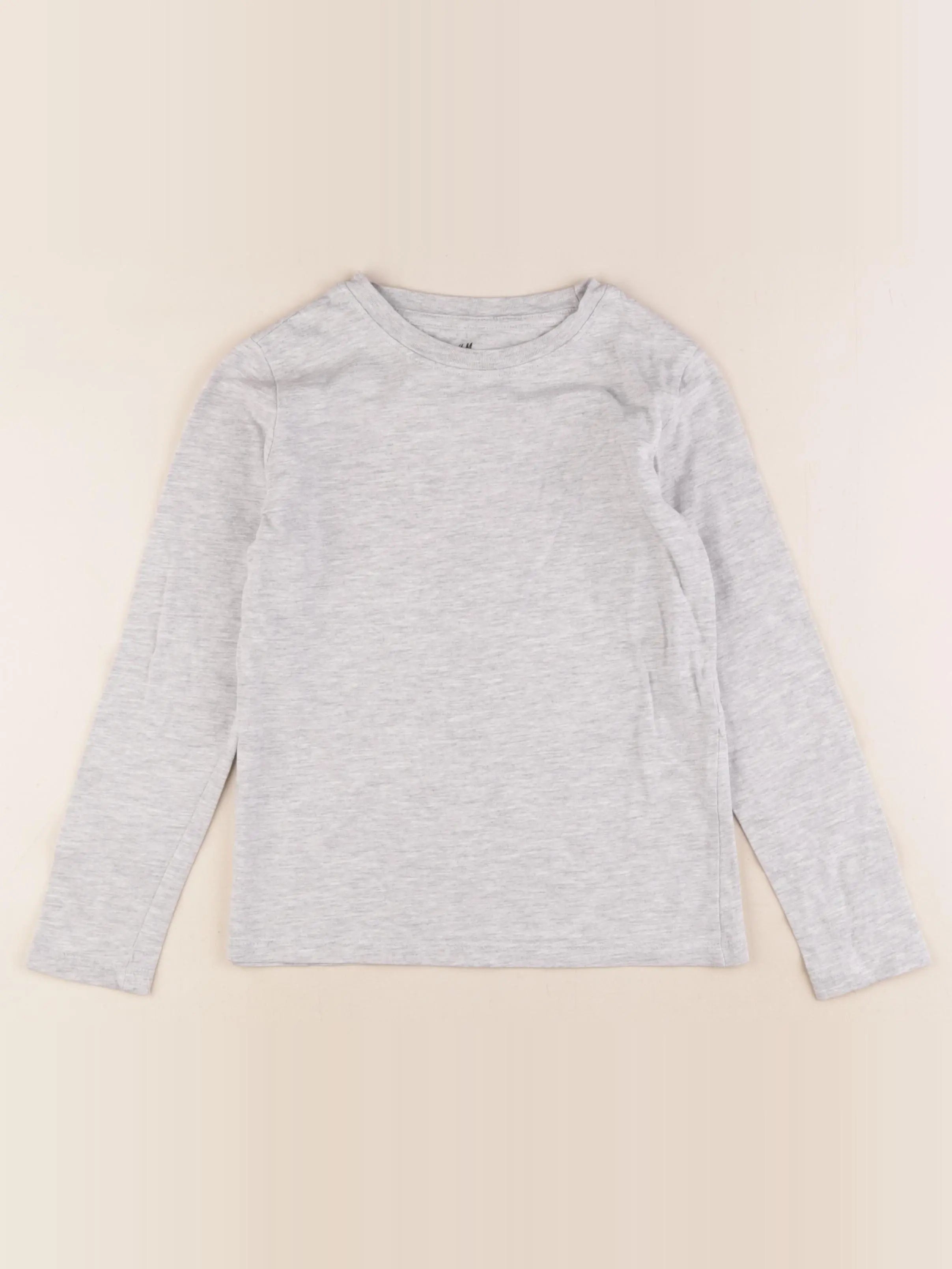 H&M - tee-shirt gris - 6/8 ans