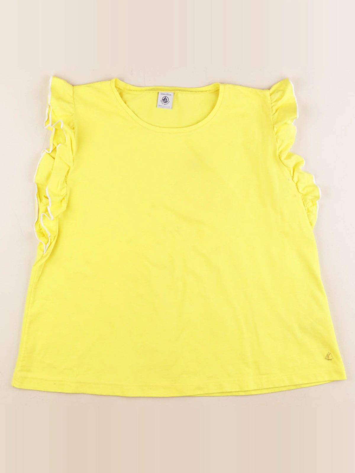 Petit Bateau - tee-shirt jaune - 12 ans