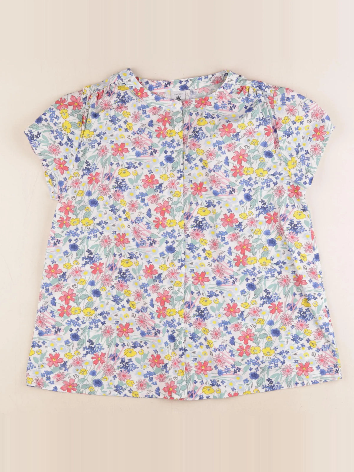 Petit Bateau - chemise multicolore - 12 ans