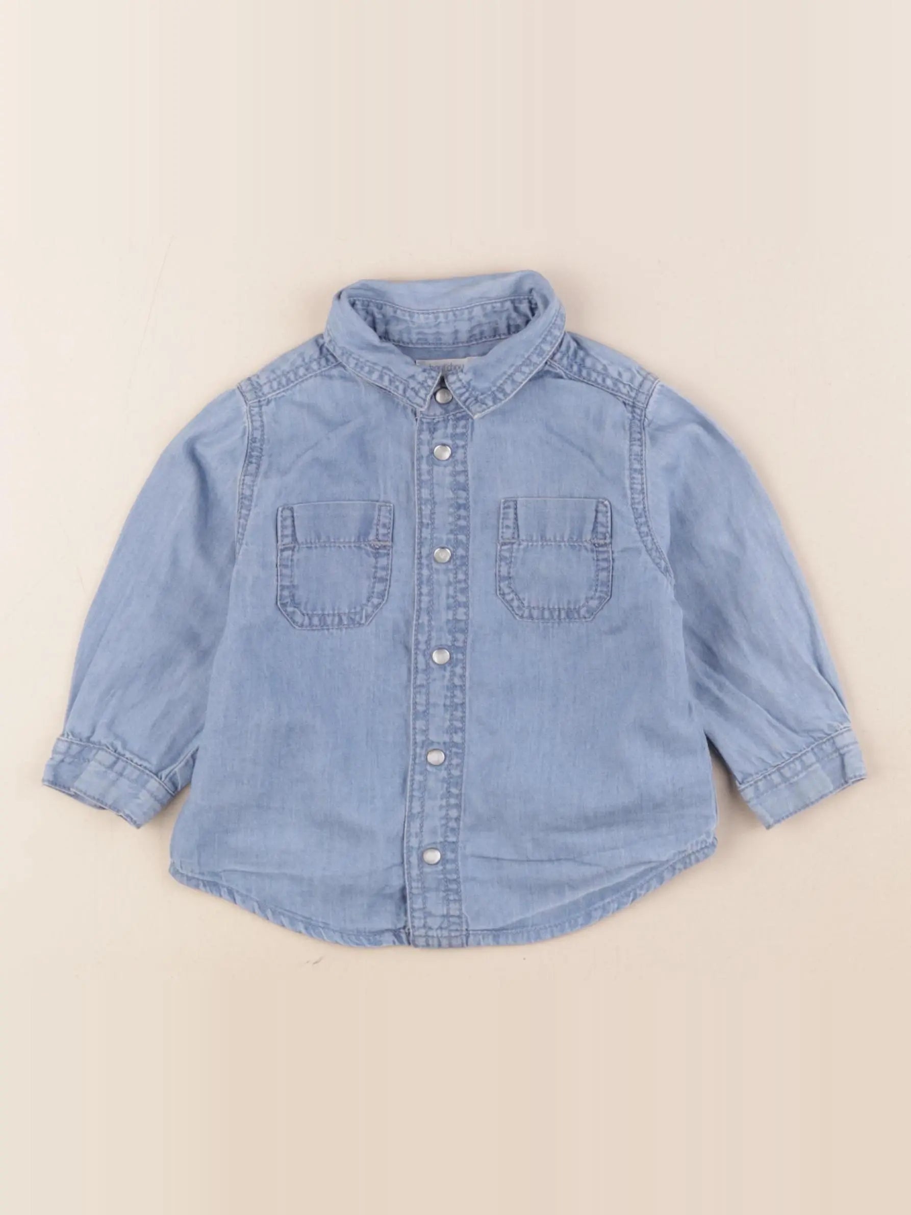 Boutchou - chemise bleu - 9 mois