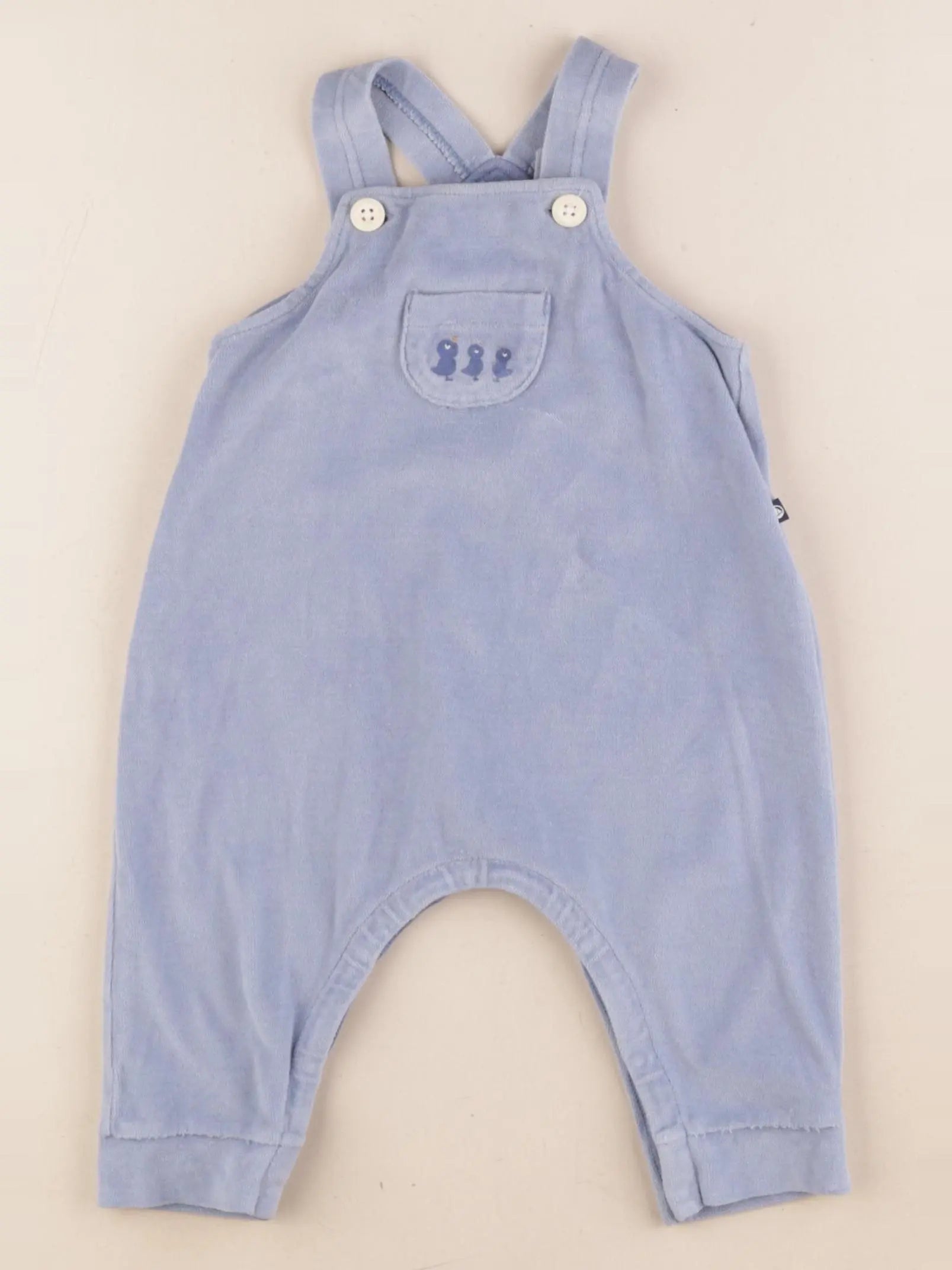 Petit Bateau - salopette bleu - 6 mois