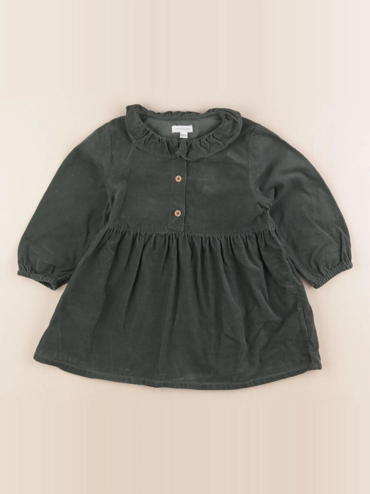 Vertbaudet - robe vert - 24 mois