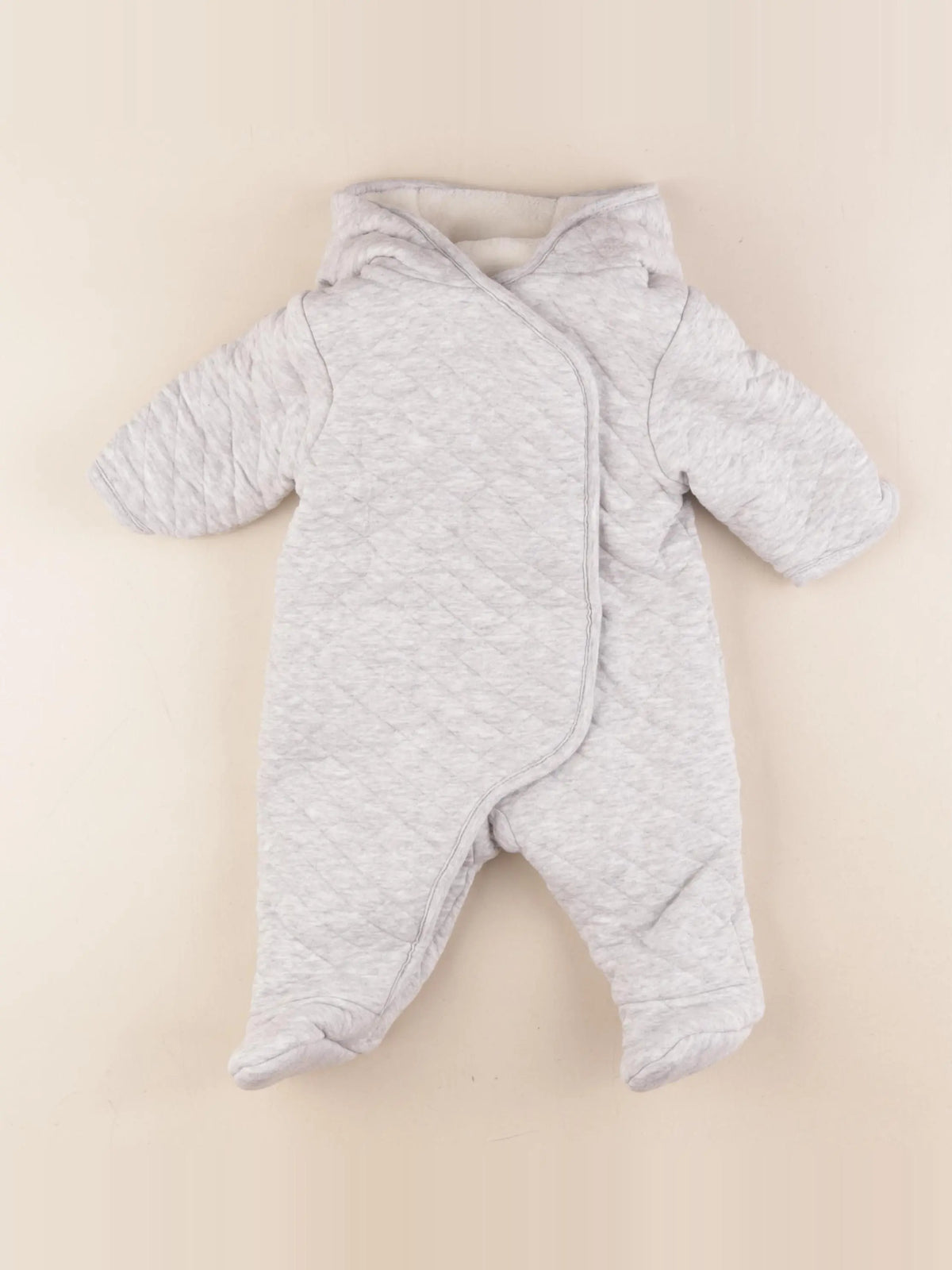 Petit Bateau - combi-pilote gris - 3 mois