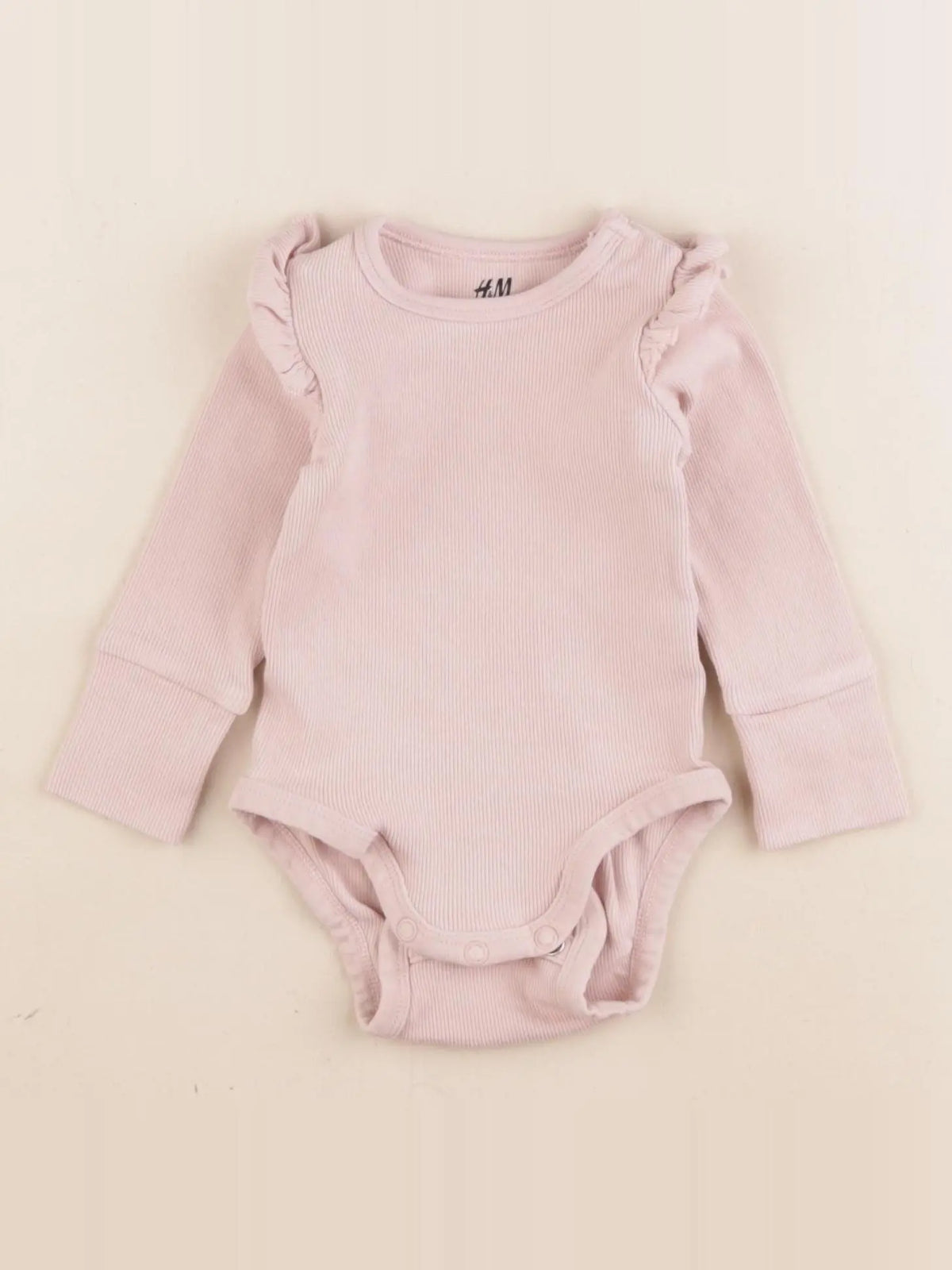 H&M - body rose - 2/4 mois