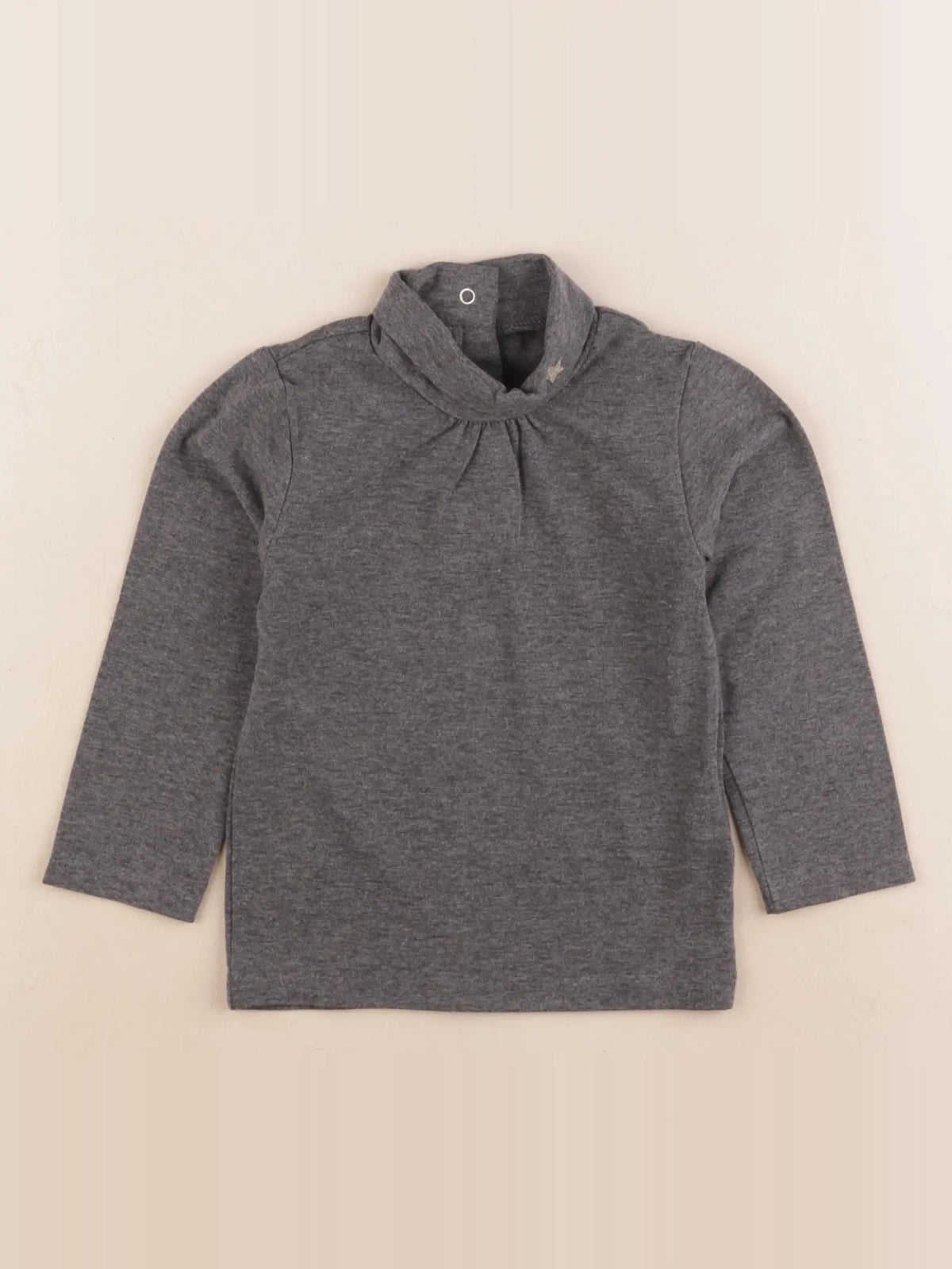 Vertbaudet - sous-pull gris, or - 18 mois