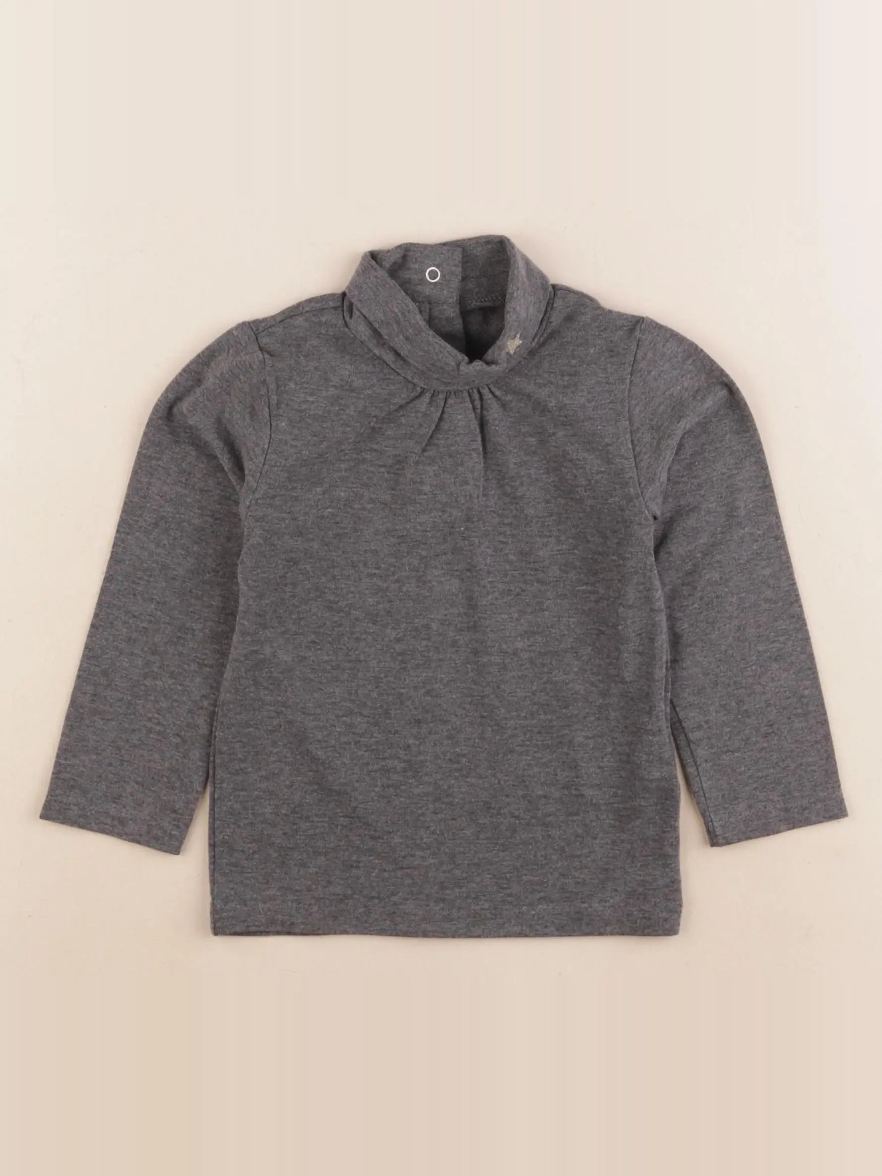 Vertbaudet - sous-pull gris, or - 18 mois