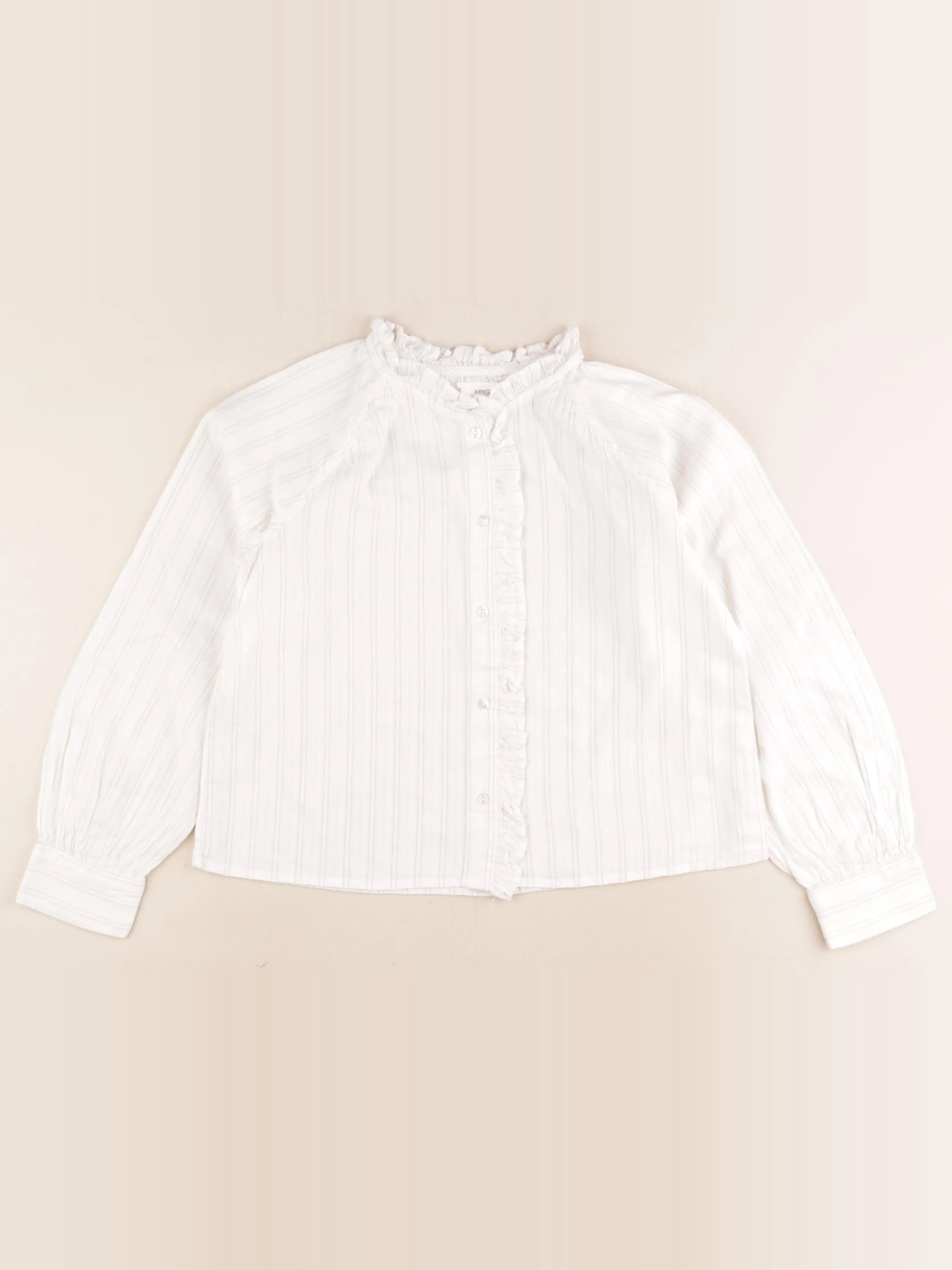 Mango - blouse blanc, or - 10 ans