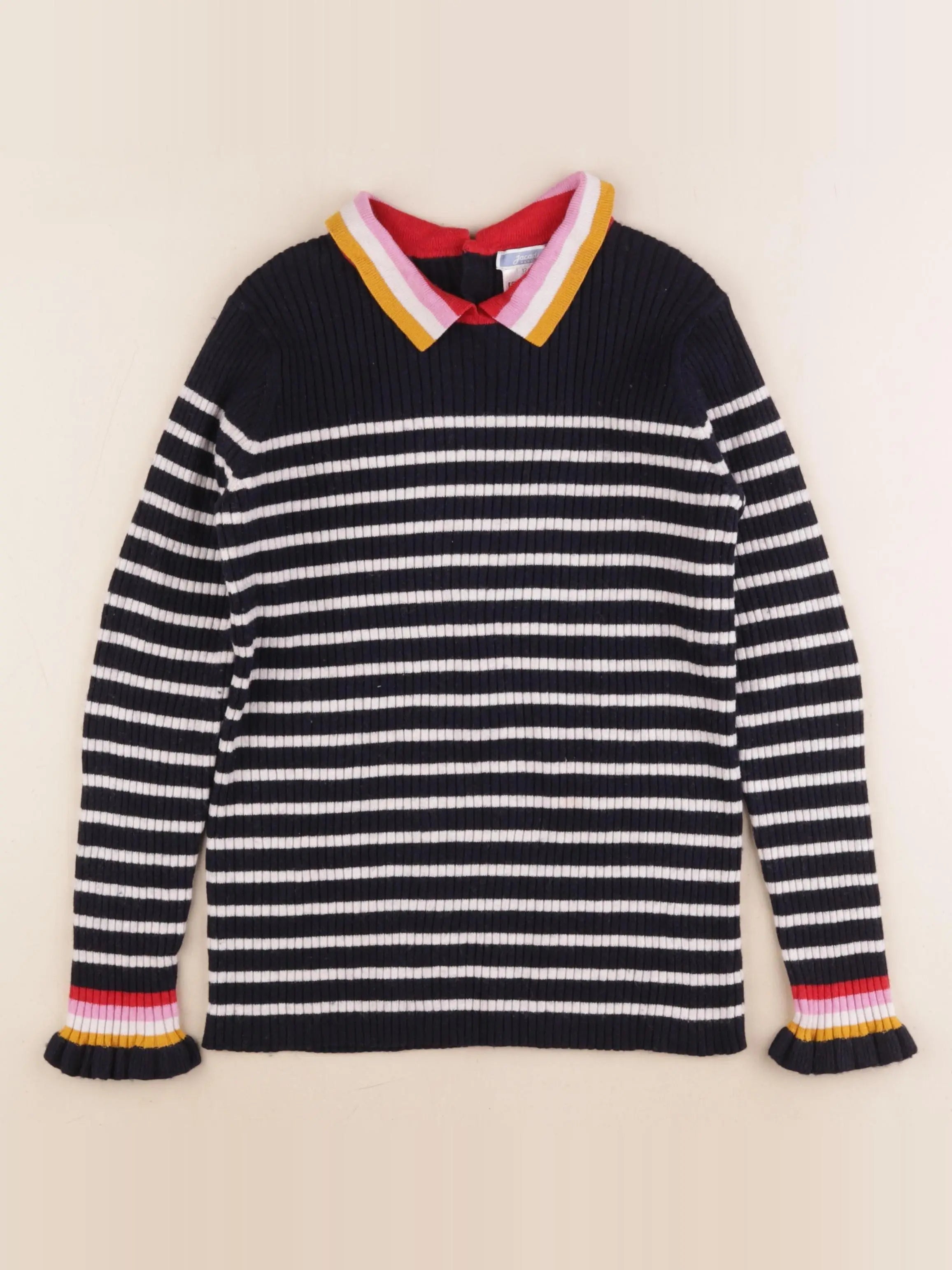 Jacadi - pull bleu, blanc - 12 ans