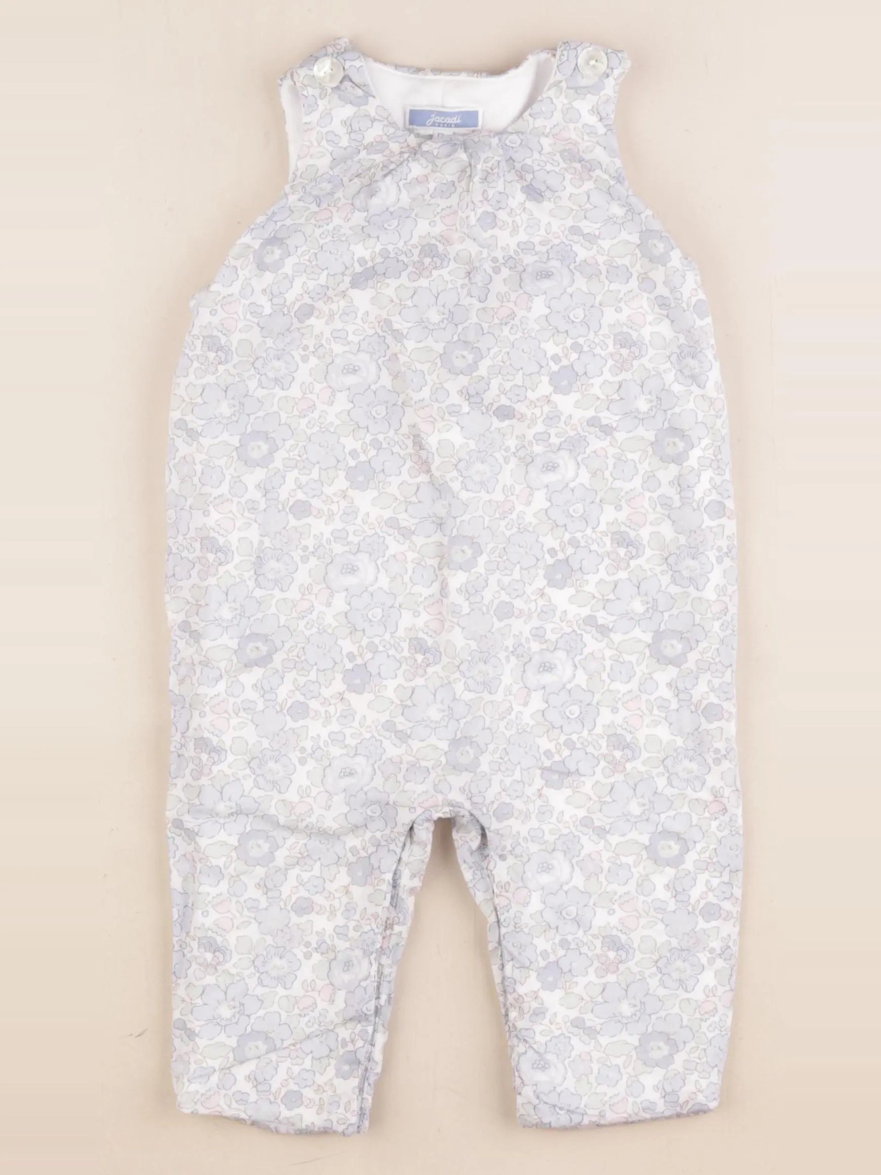 Jacadi - combinaison doublé, liberty multicolore - 12 mois
