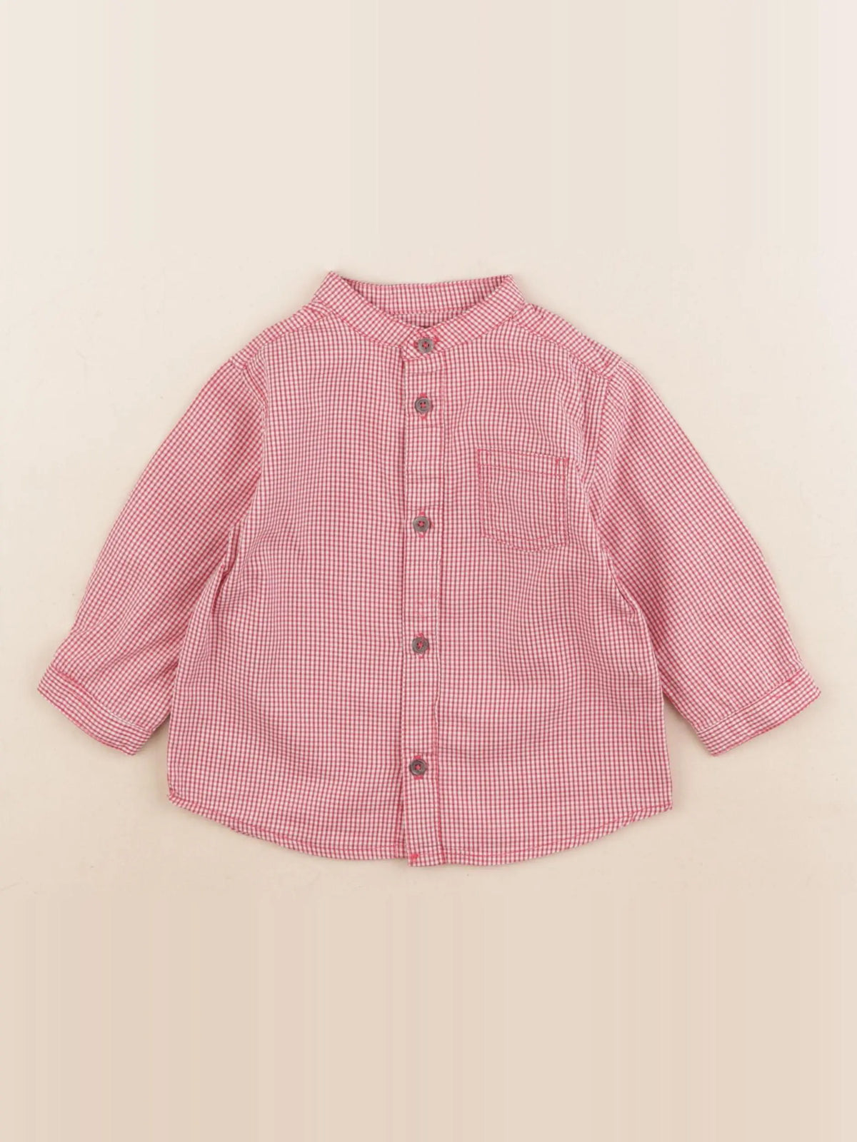 Boutchou - chemise rouge, blanc - 9 mois