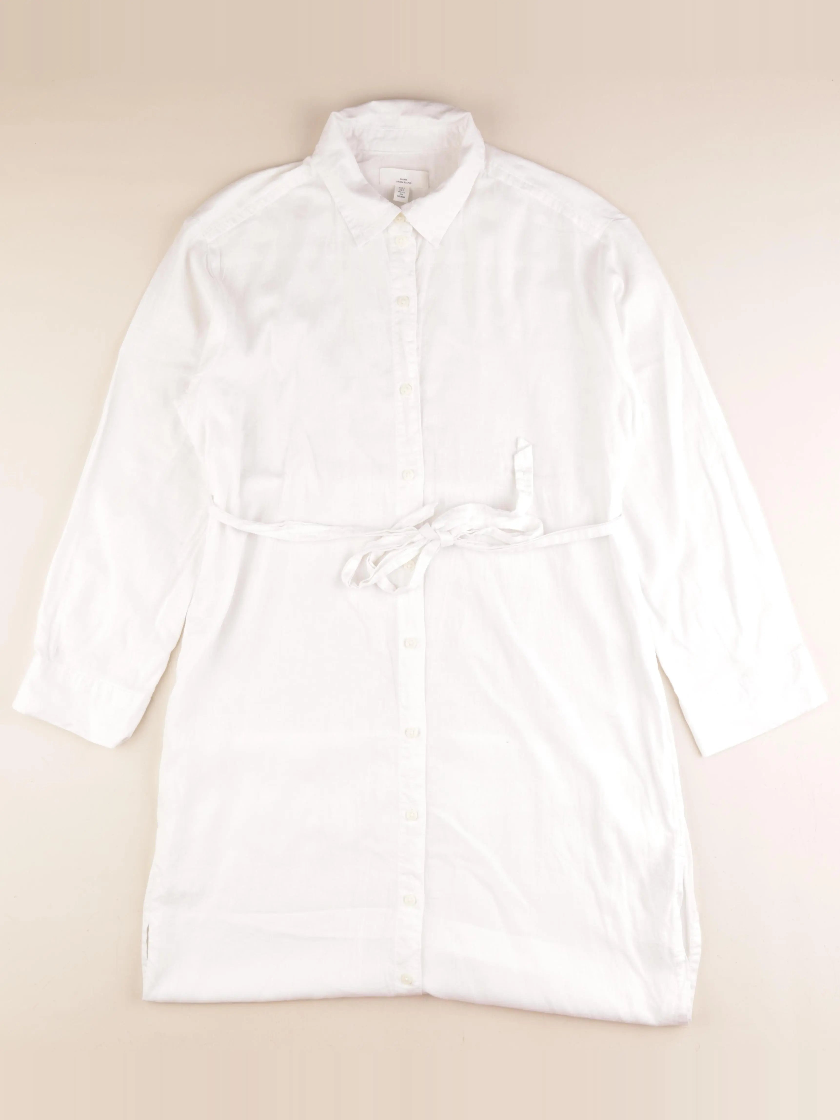 H&M - robe grossesse blanc - s