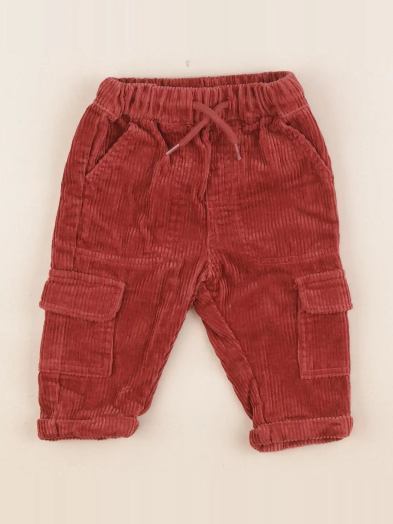 Vertbaudet - pantalon rouge - 3 mois