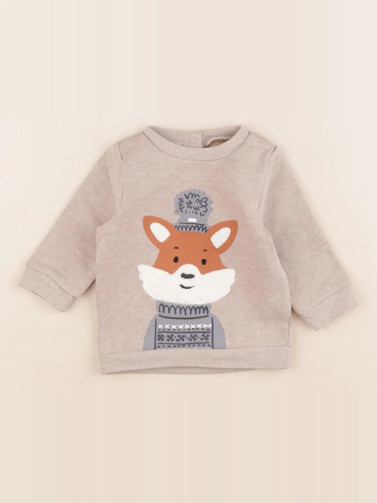 Vertbaudet - sweat marron - 3 mois