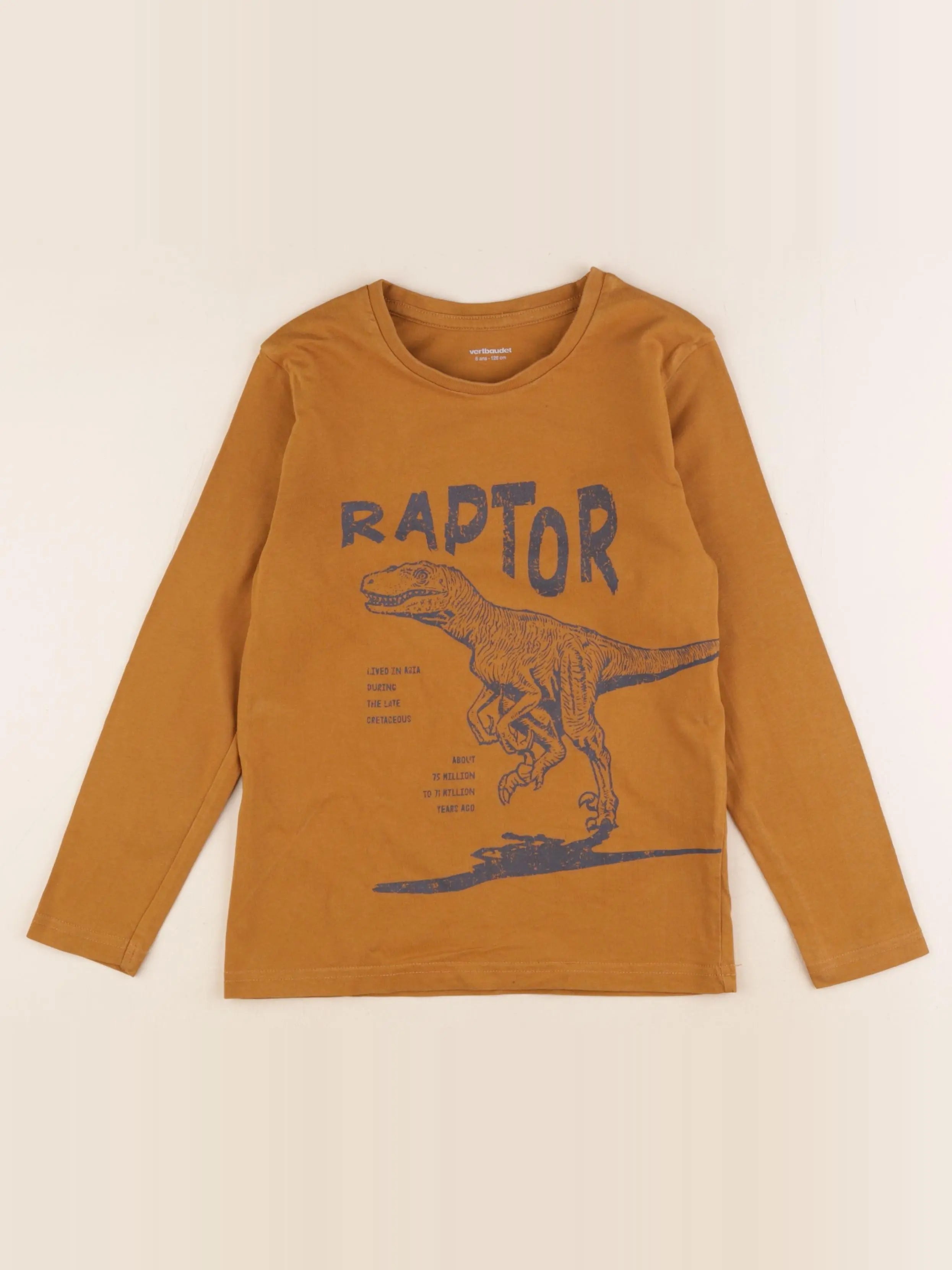 Vertbaudet - tee-shirt marron - 8 ans