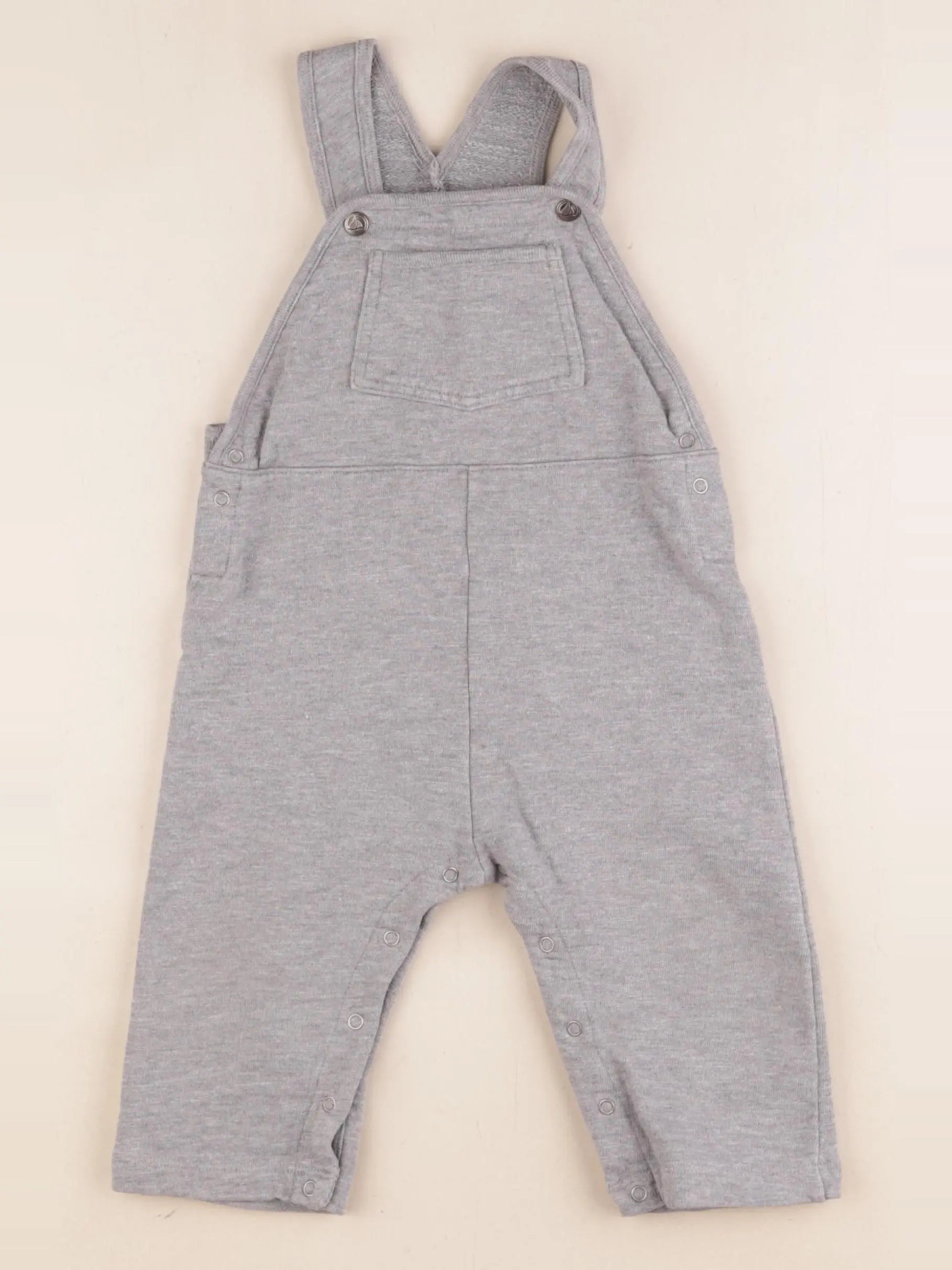 Petit Bateau - salopette gris - 12 mois
