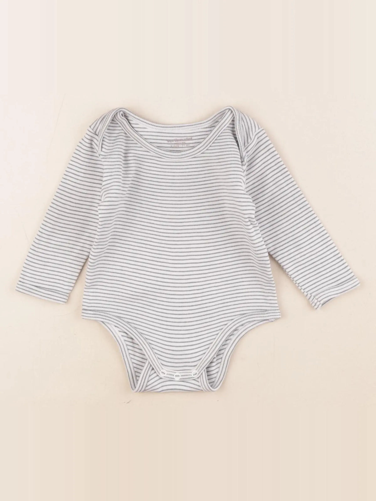 Vertbaudet - body blanc, bleu - 9 mois