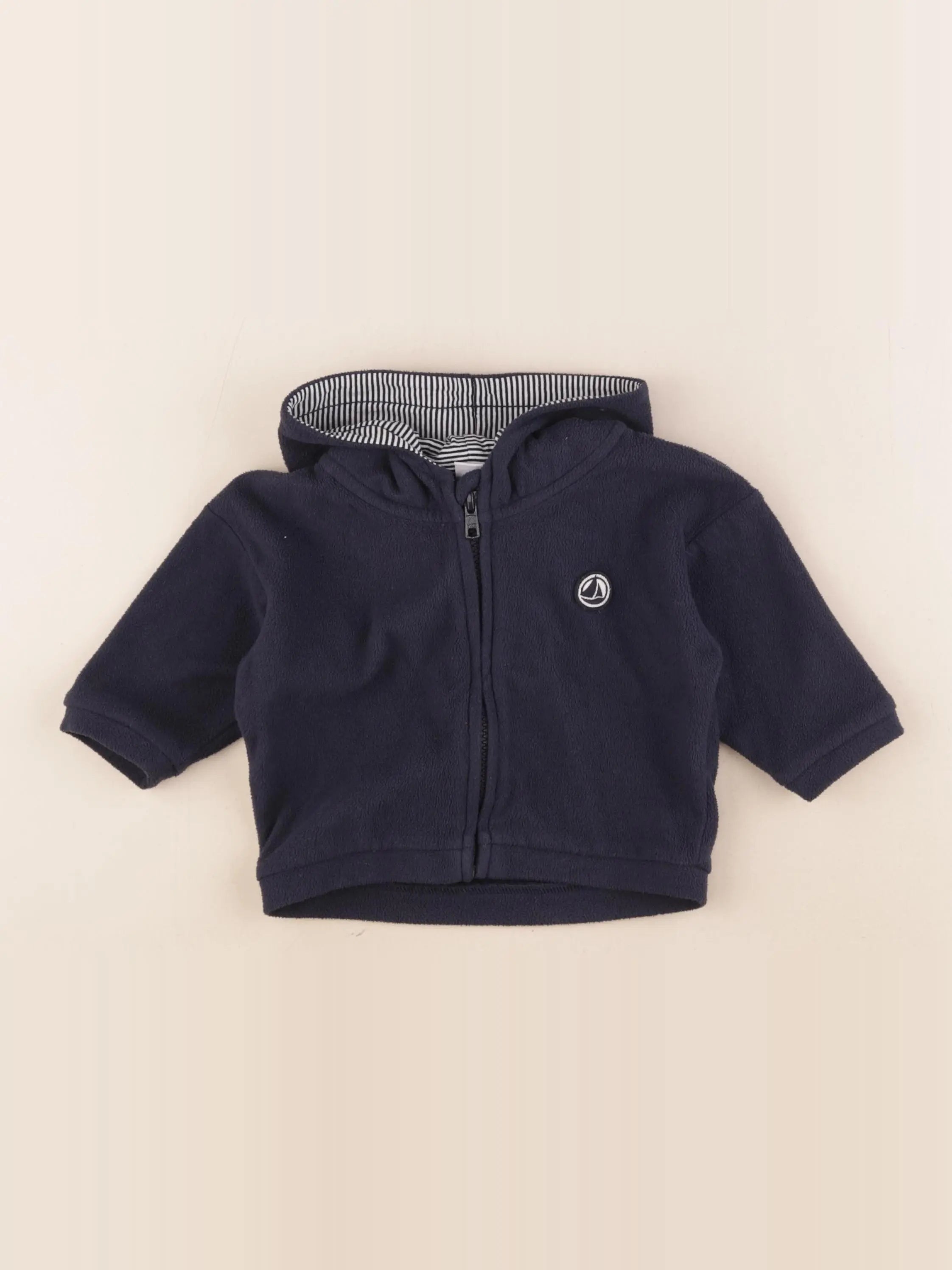Petit Bateau - polaire bleu - 12 mois