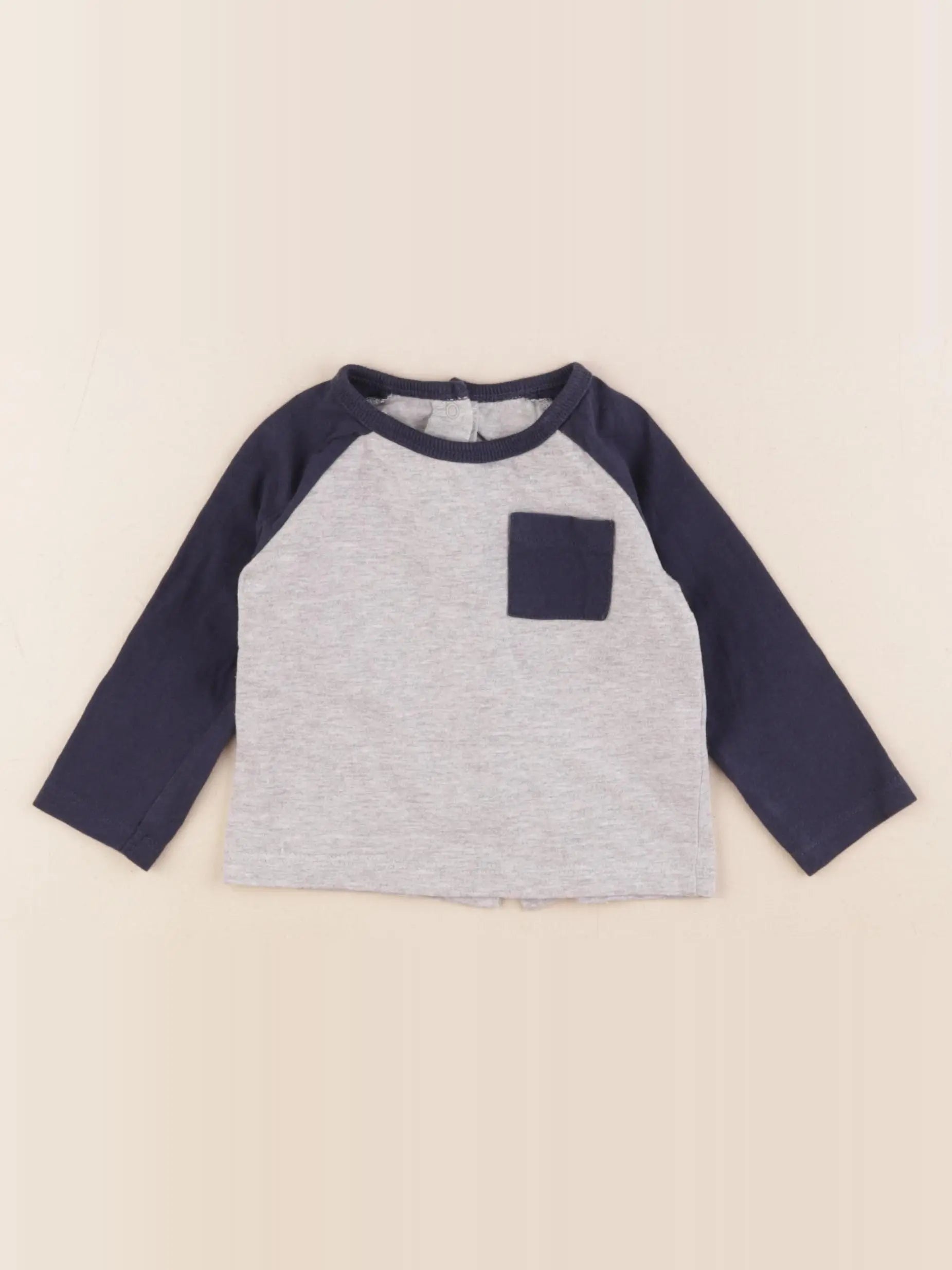 Vertbaudet - tee-shirt gris - 6 mois