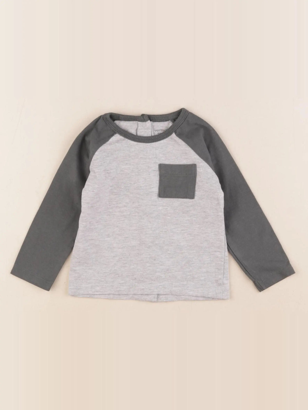Vertbaudet - tee-shirt gris - 6 mois