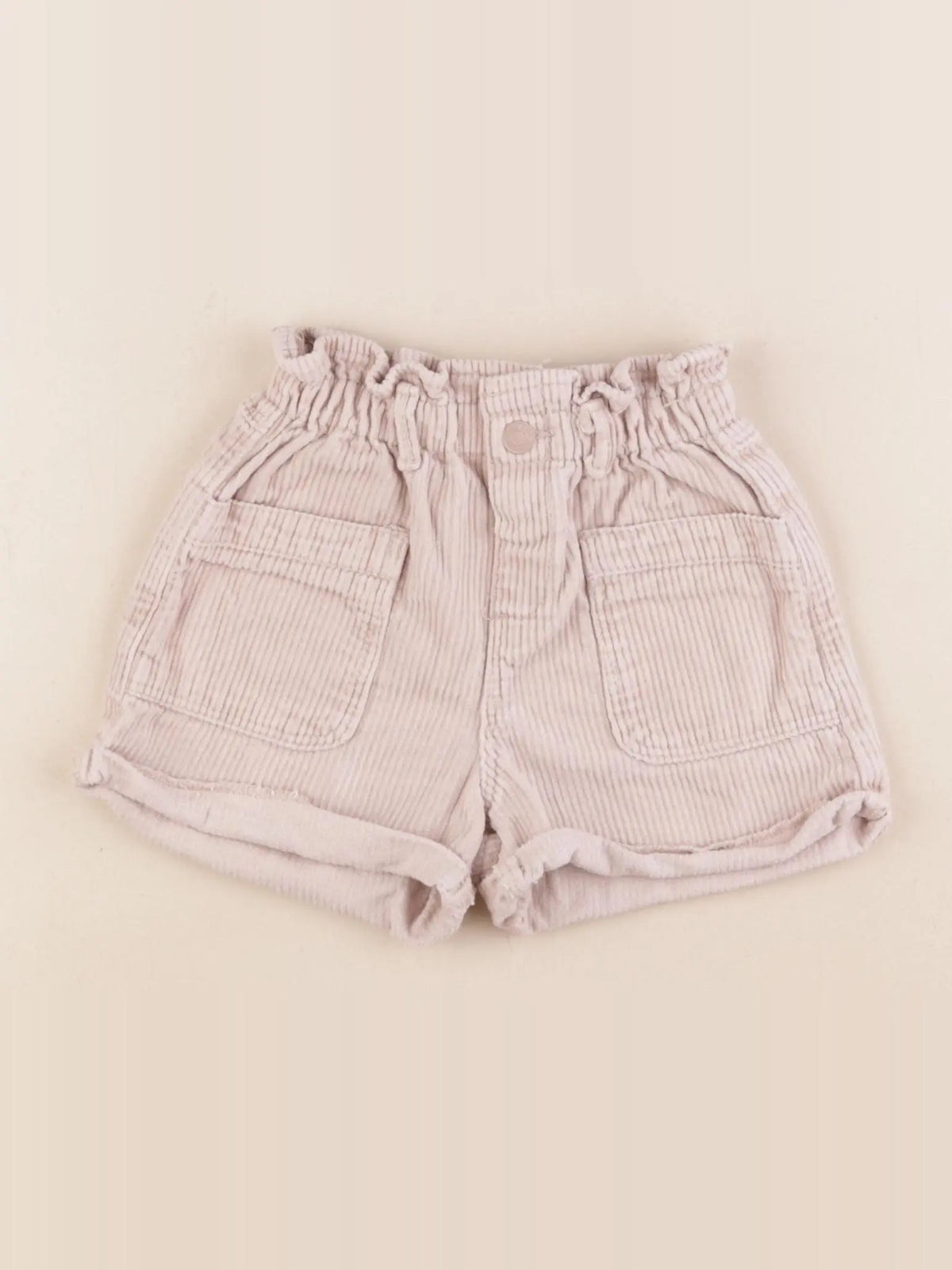 Zara - short beige - 12/18 mois