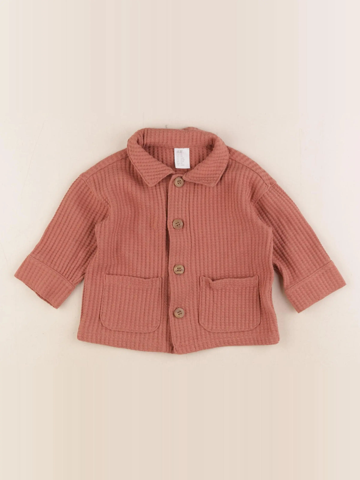 H&M - chemise rouge - 4/6 mois