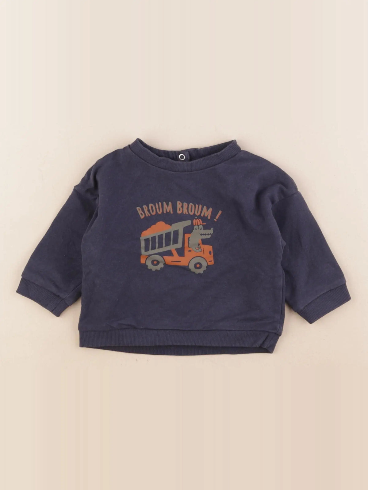 Vertbaudet - sweat bleu - 6 mois